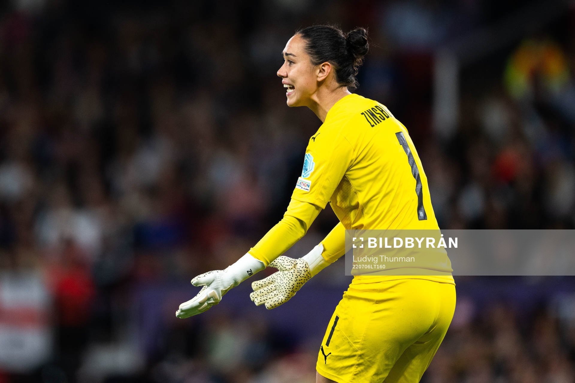 Goalkeeper Manuela Zinsberger of Austria