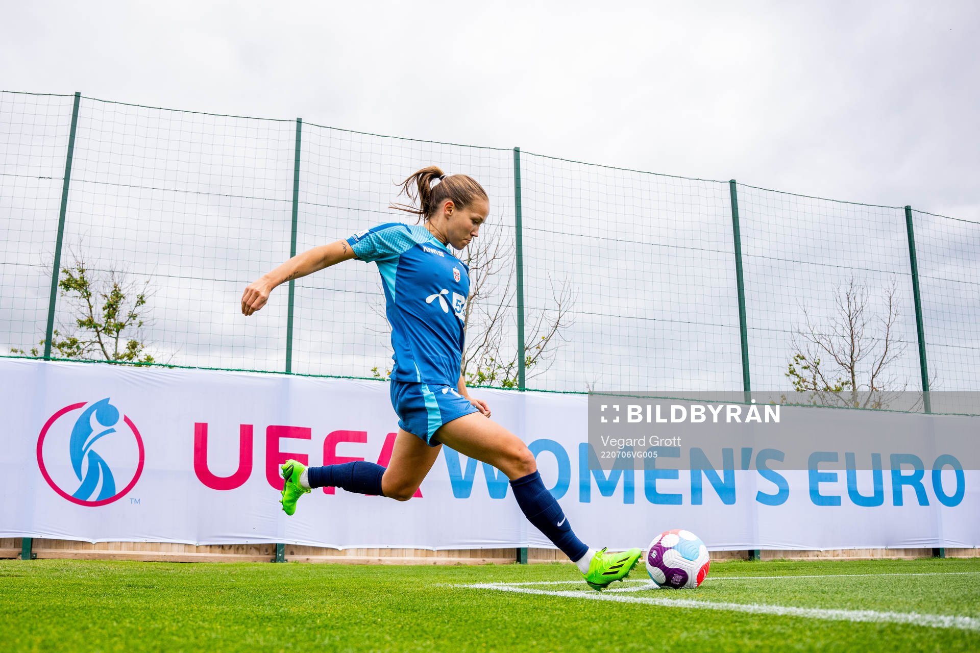 Guro Reiten of the Norwegian national football team at a