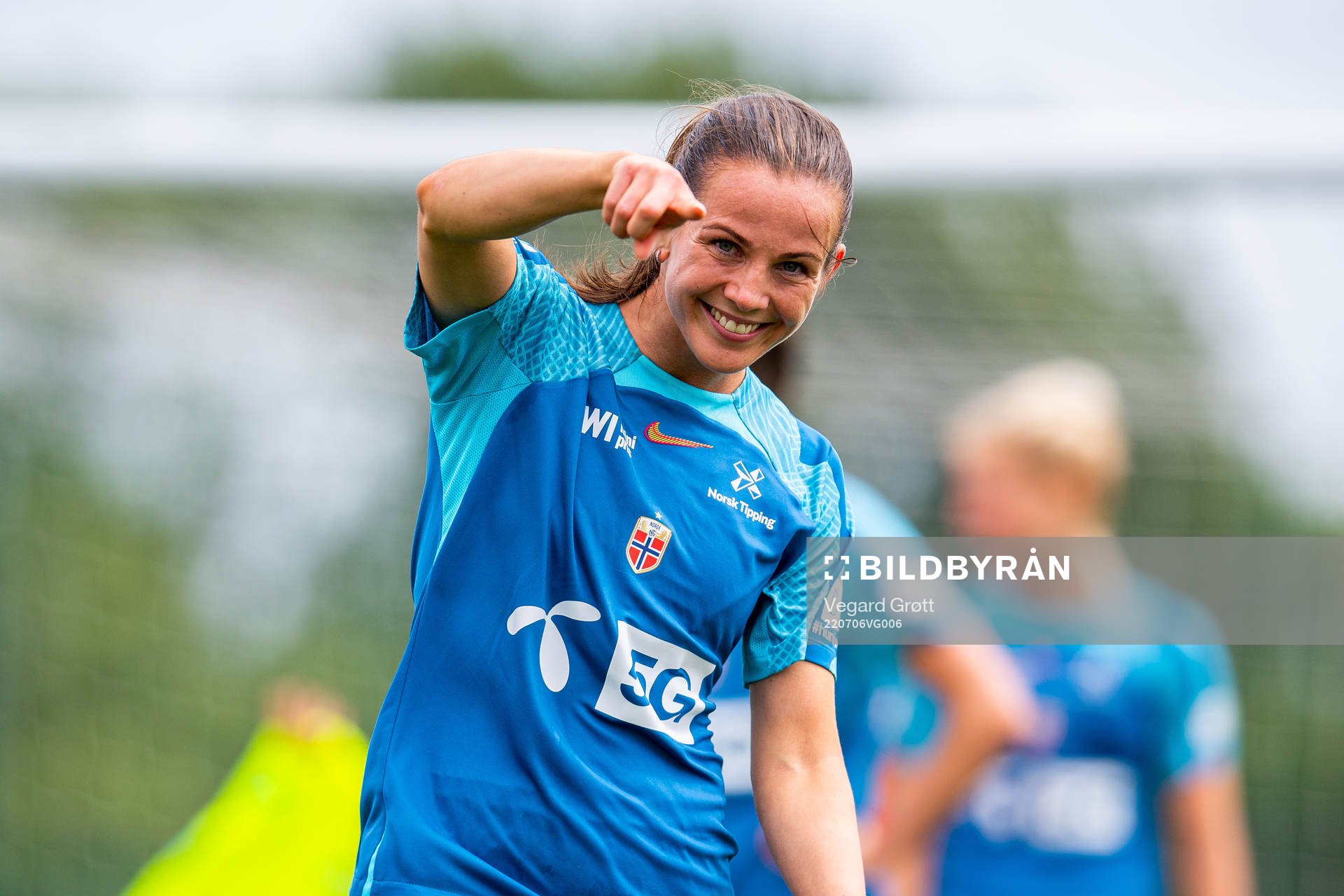 Tuva Hansen of the Norwegian national football team at a