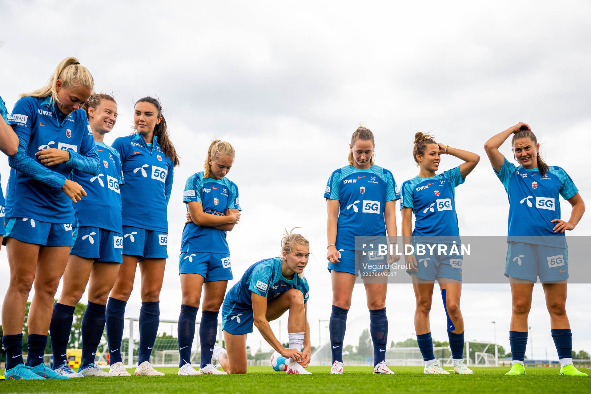 Ada Hegerberg and players of the Norwegian national