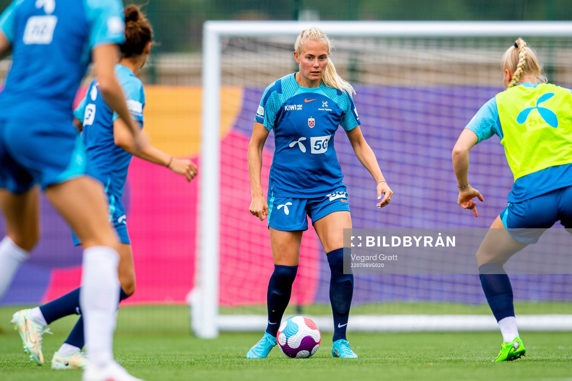 Guro Bergsvand of the Norwegian national football team at a
