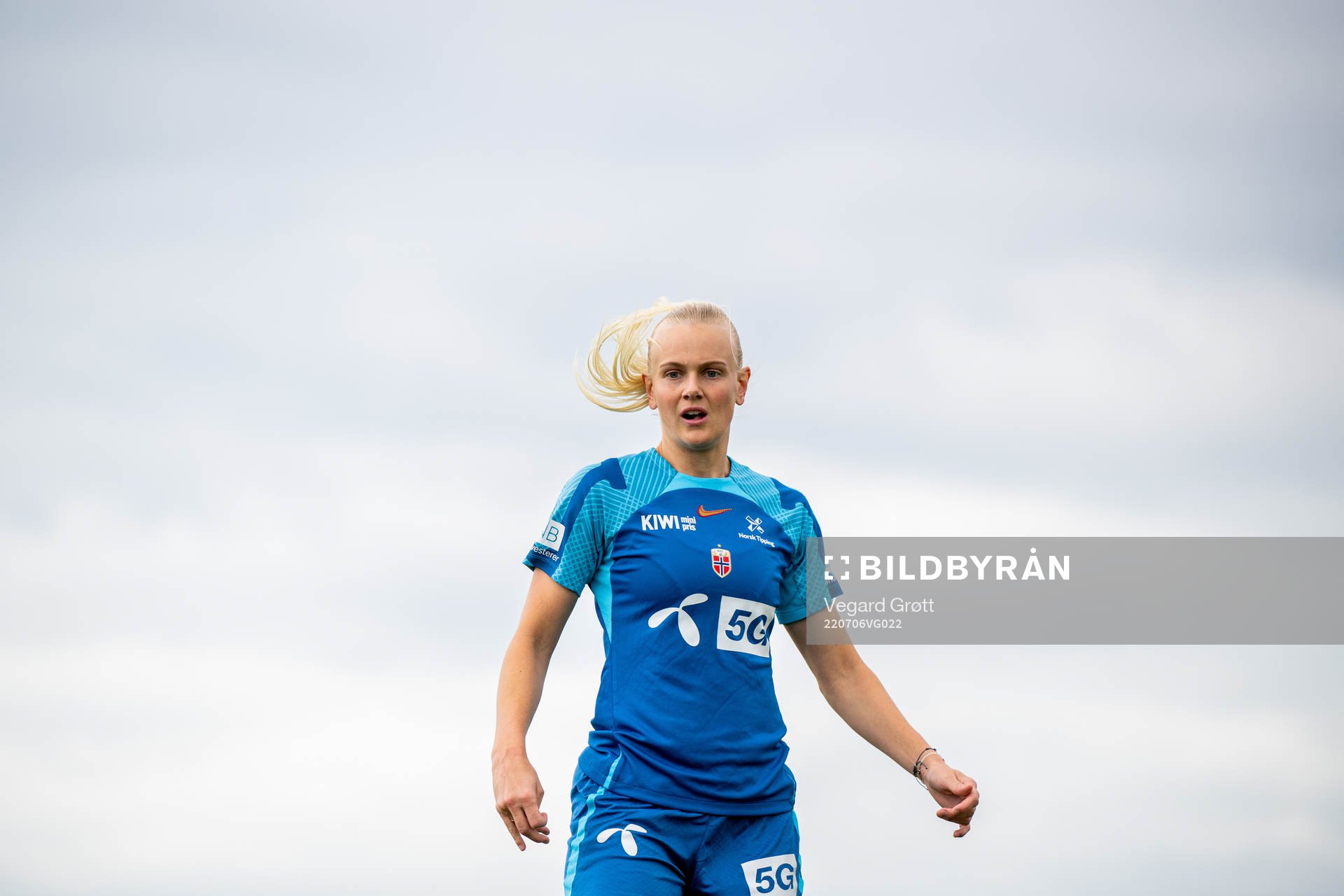 Karina Sævik of the Norwegian national football team at a