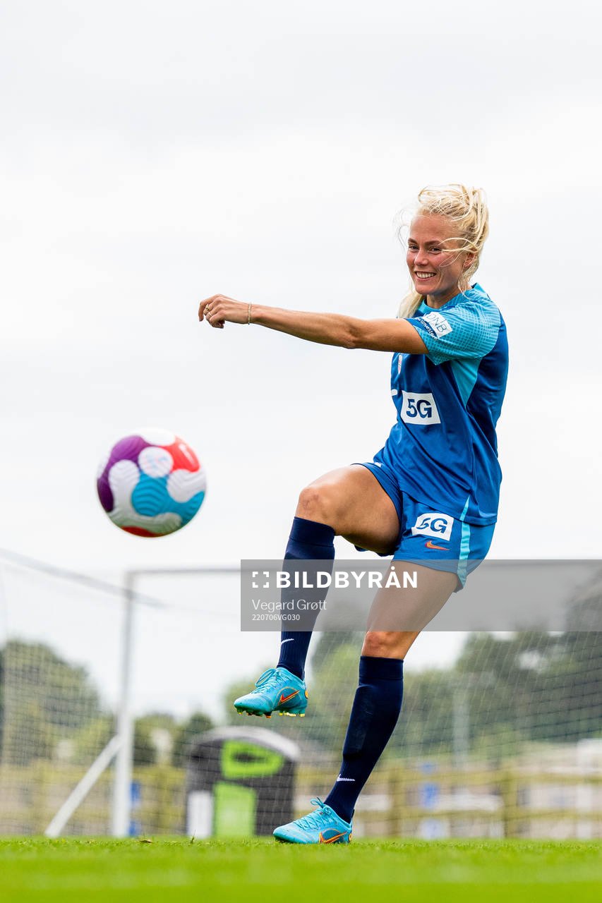 Guro Bergsvand of the Norwegian national football team at a