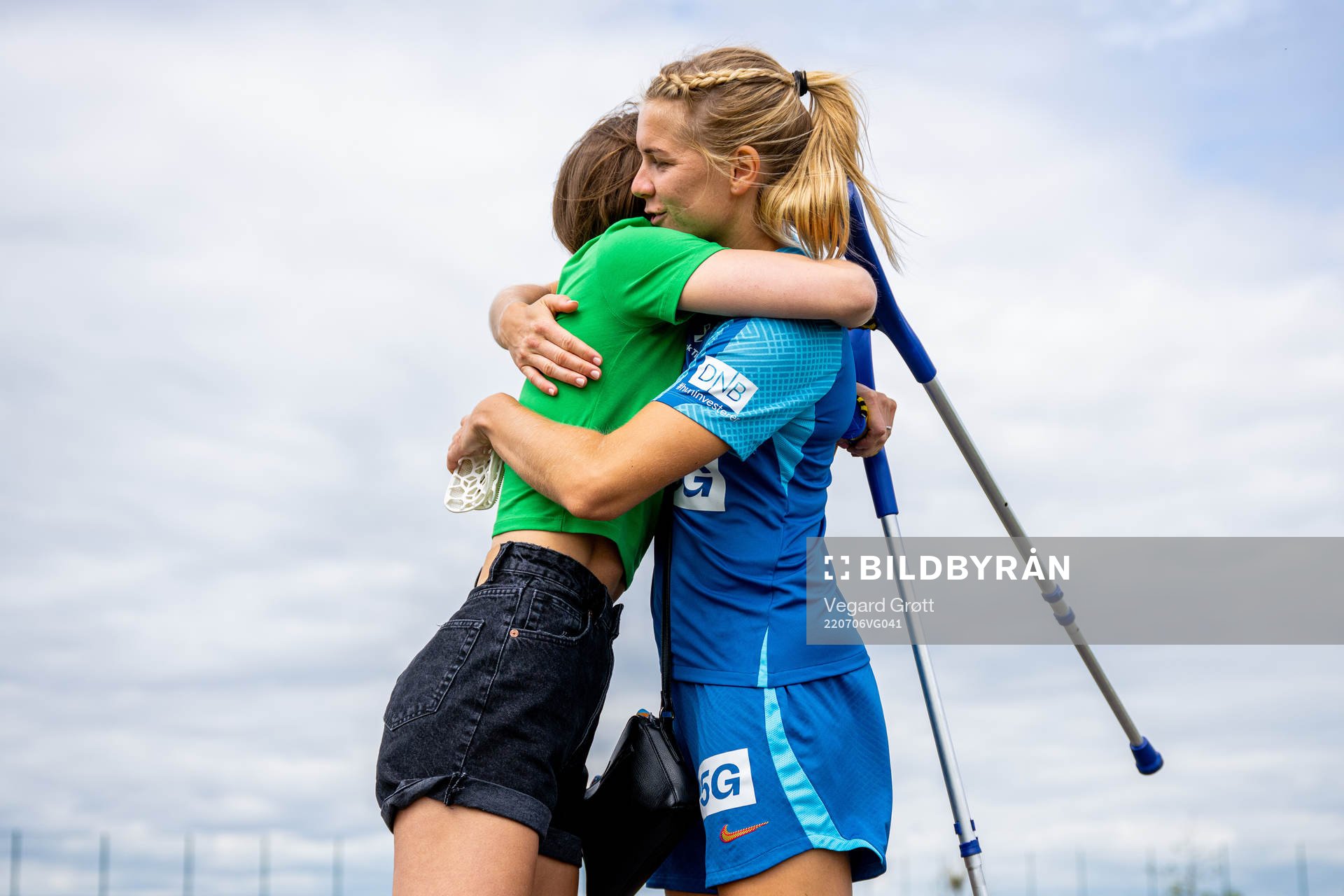 Goalkeeper Cecilie Fiskerstrand and Ada Hegerberg of the