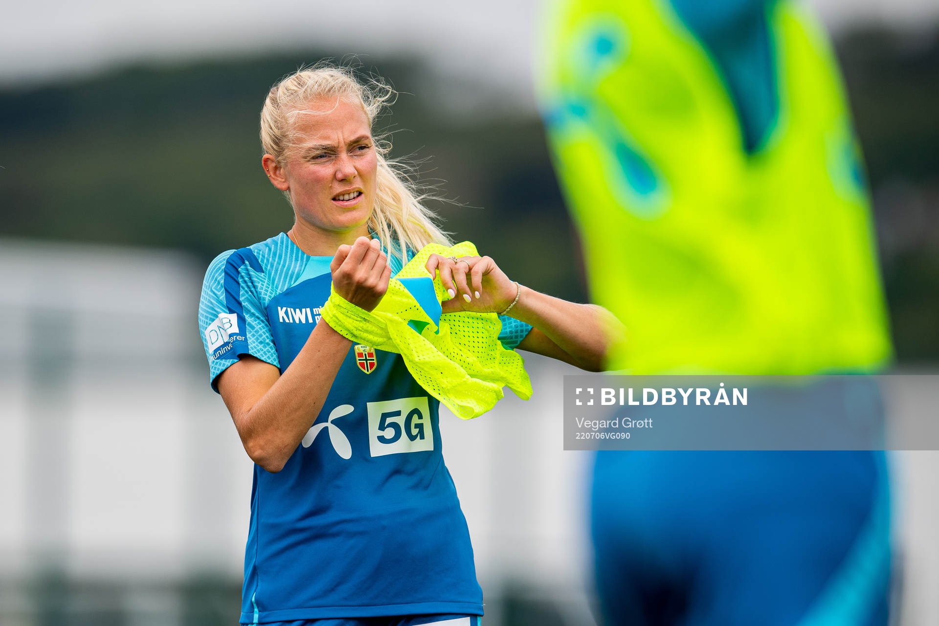 Guro Bergsvand of the Norwegian national football team at a
