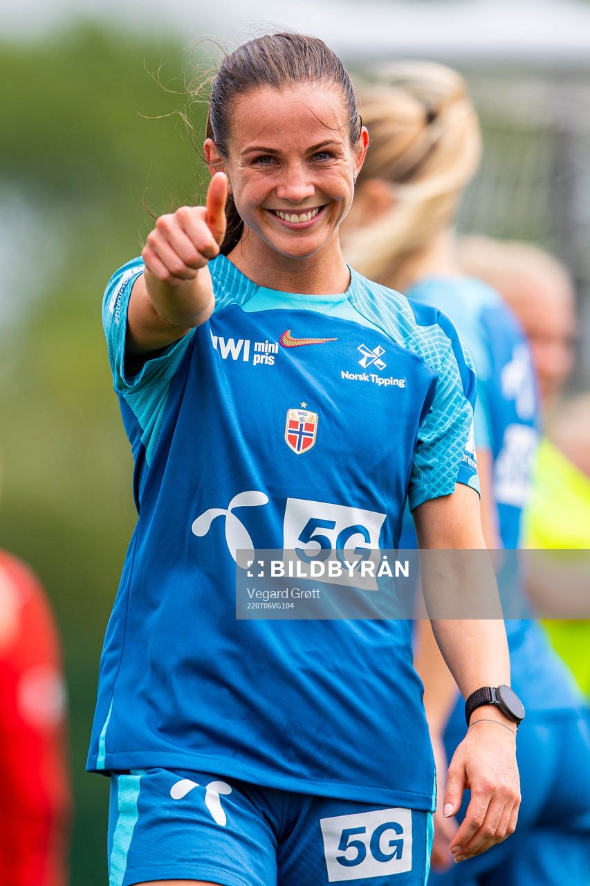 Tuva Hansen of the Norwegian national football team at a