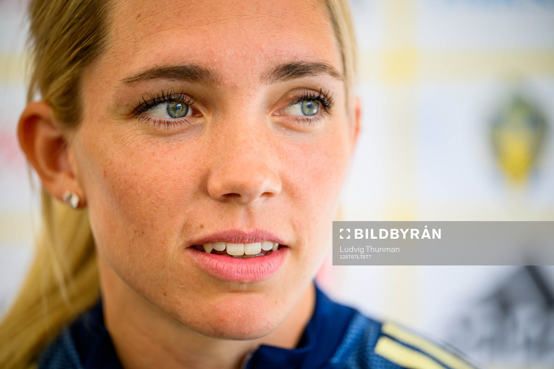 Elin Rubensson is interviewed by the media