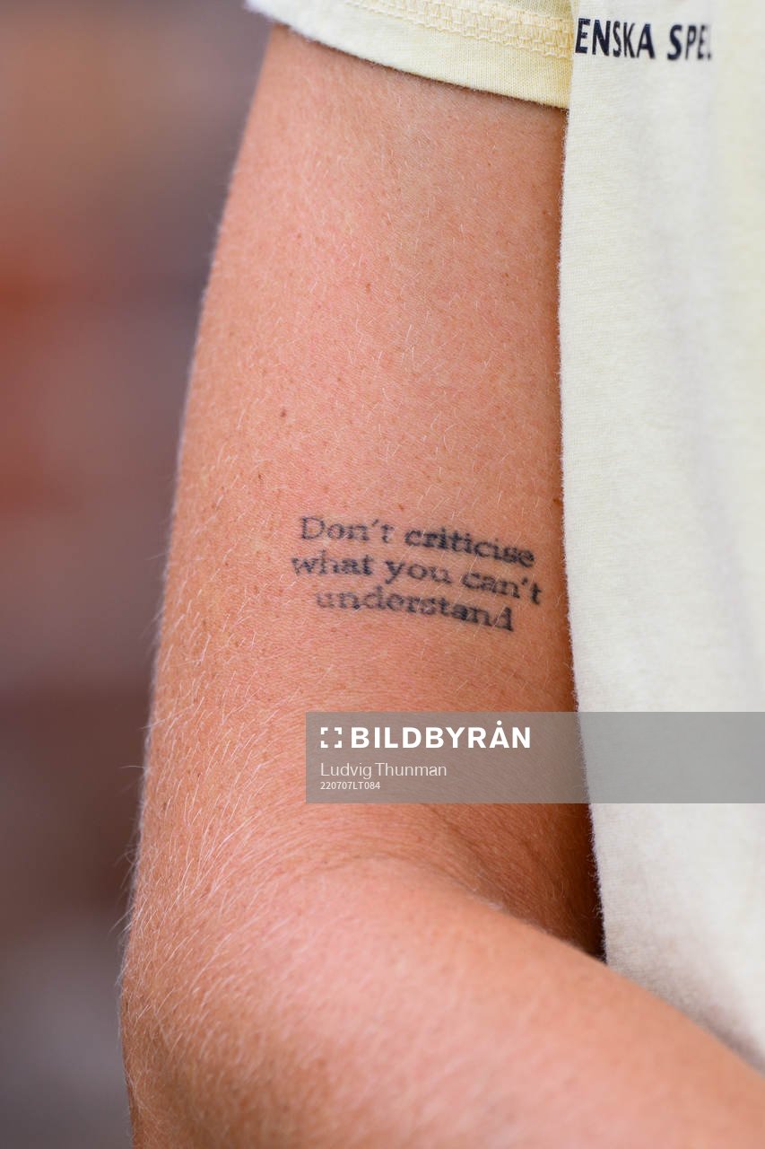 Closeup of a tattoo