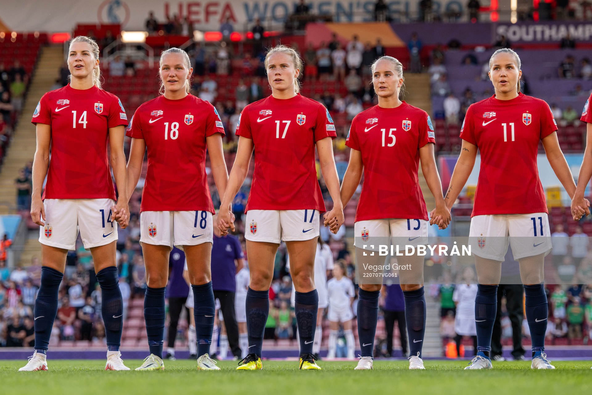 Ada Hegerberg, Frida Maanum, Julie Blakstad, Amalie
