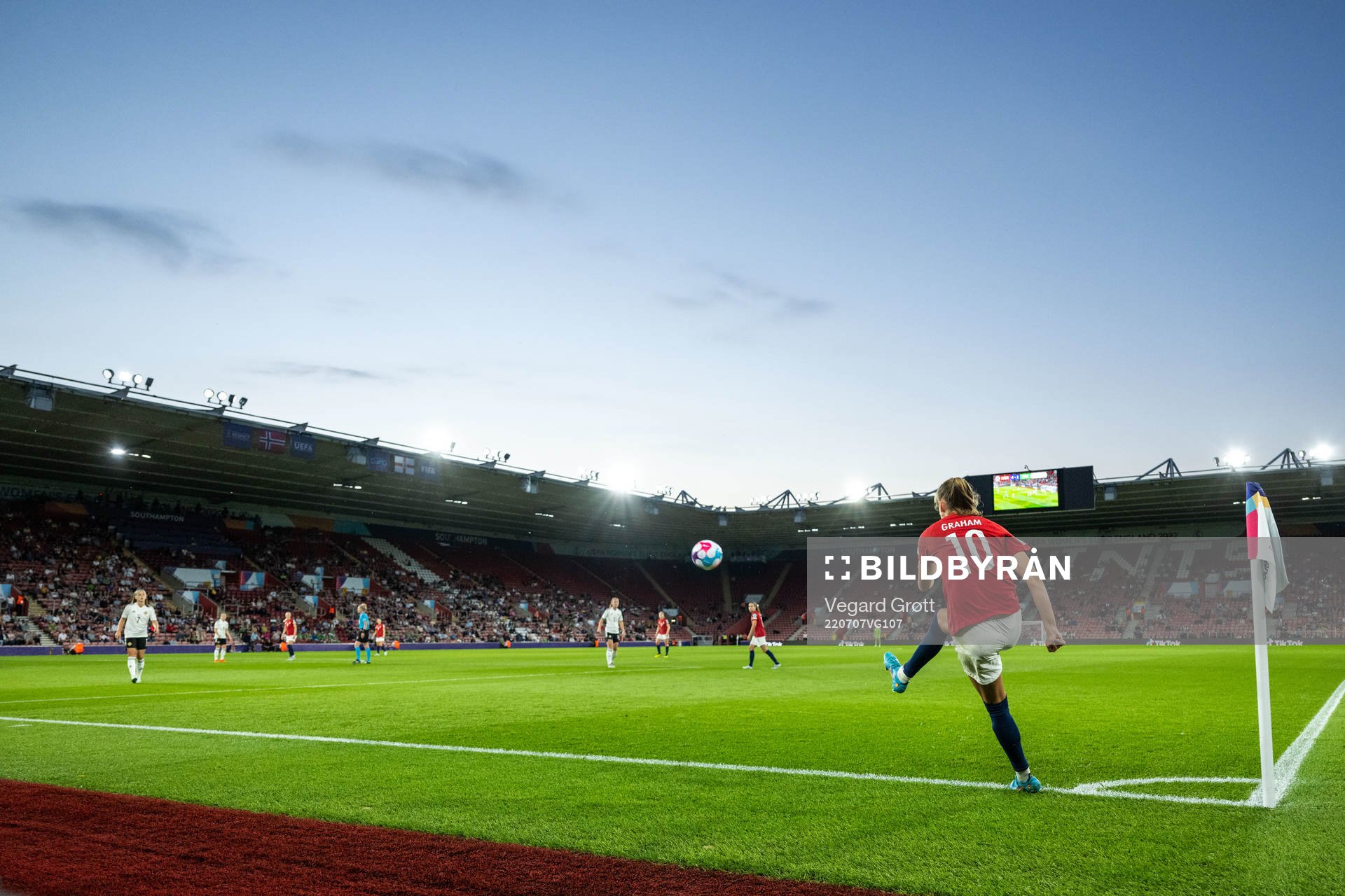 Caroline Graham Hansen of Norway during the UEFA Women's Euro 2022 group stage match between Norway and Northern Ireland on July 7, 2022 in Southampton.