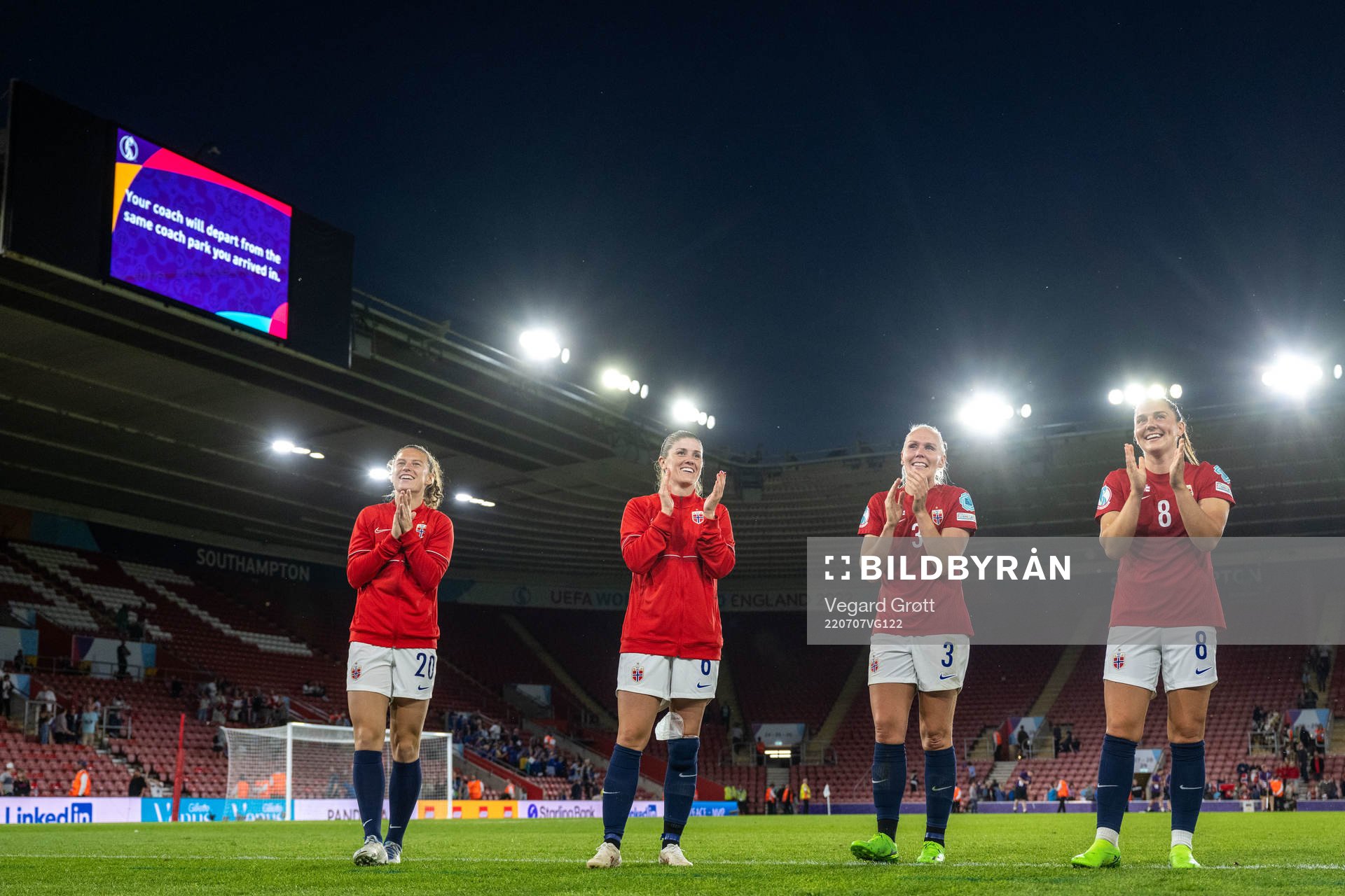 Synne Skinnes Hansen, Maren Mjelde, Maria Thorisdottir and