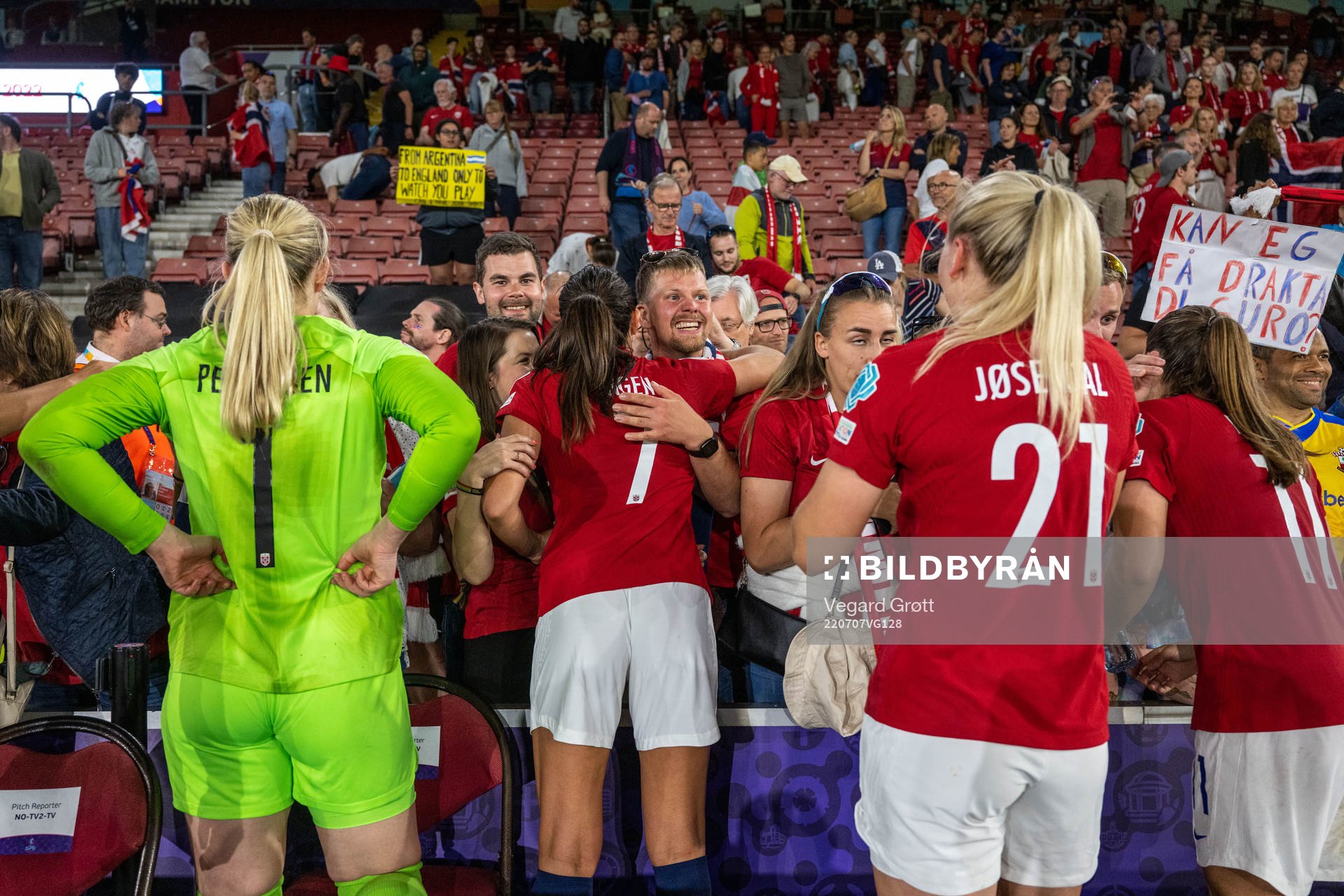 Goalkeeper Guro Pettersen, Ingrid Syrstad Engen and Anna