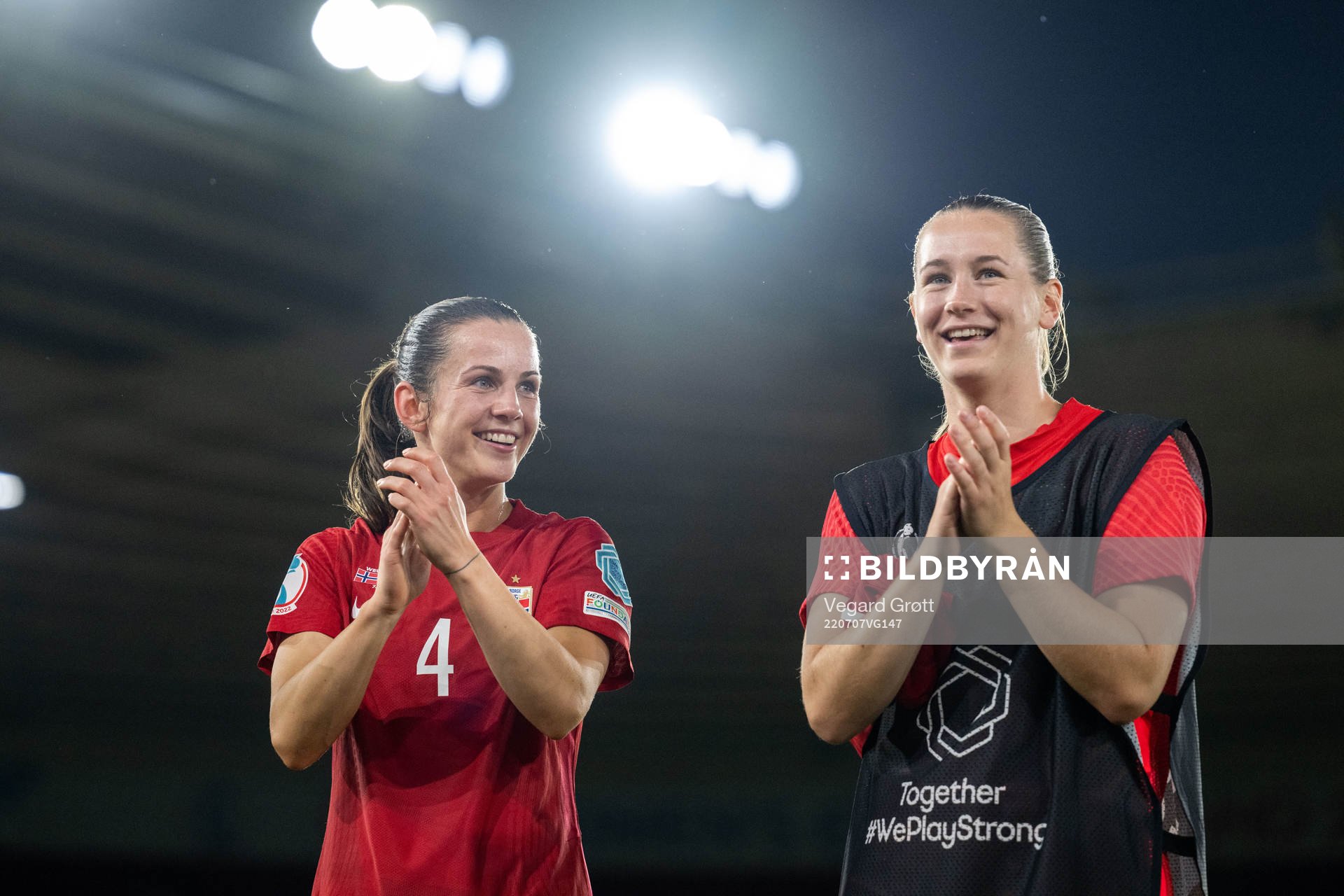 Tuva Hansen and Elisabeth Terland of Norway celebrate