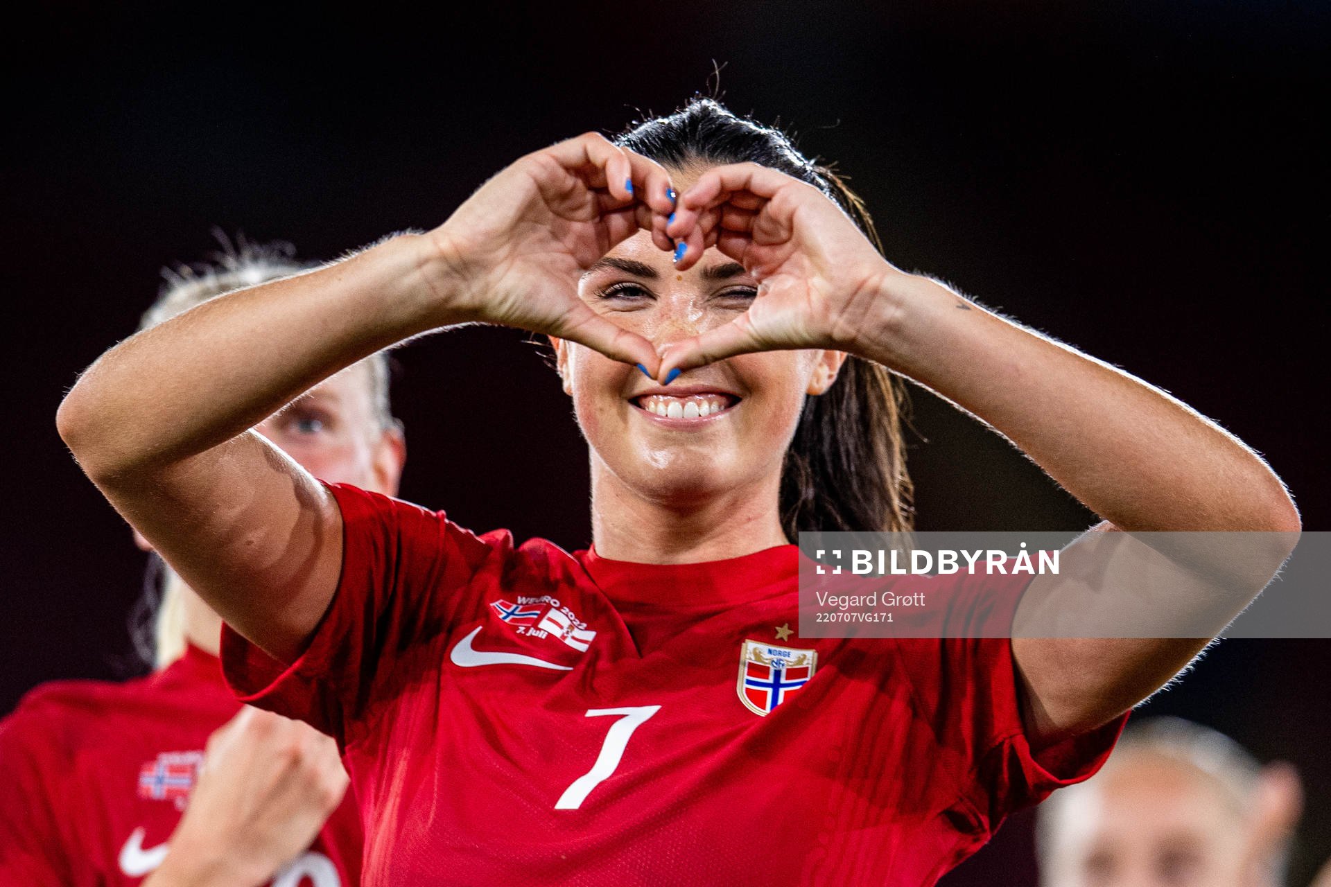 Ingrid Syrstad Engen of Norway celebrates