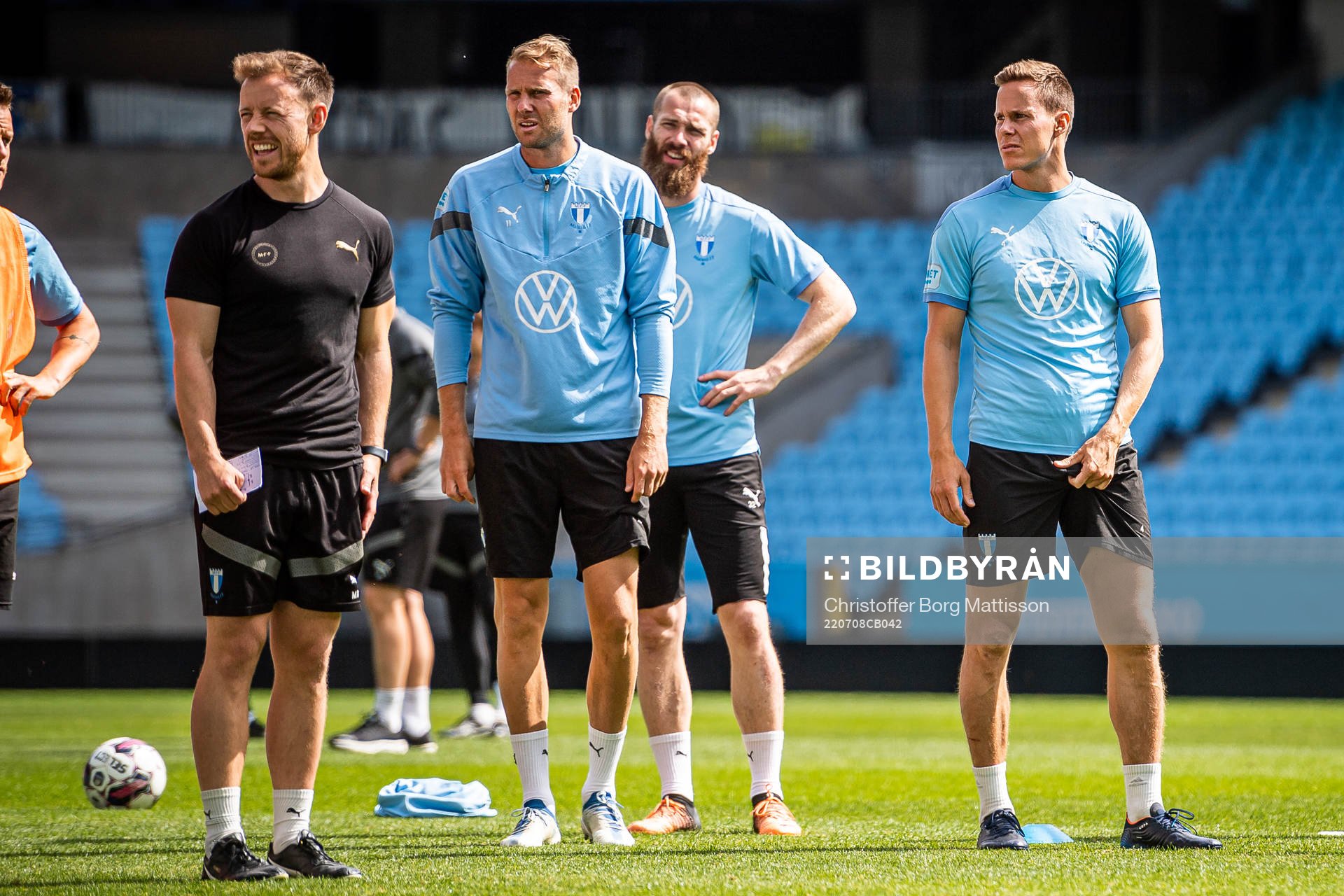 Fystränare Mark Read, Ola Toivonen, Jo Inge Berget och