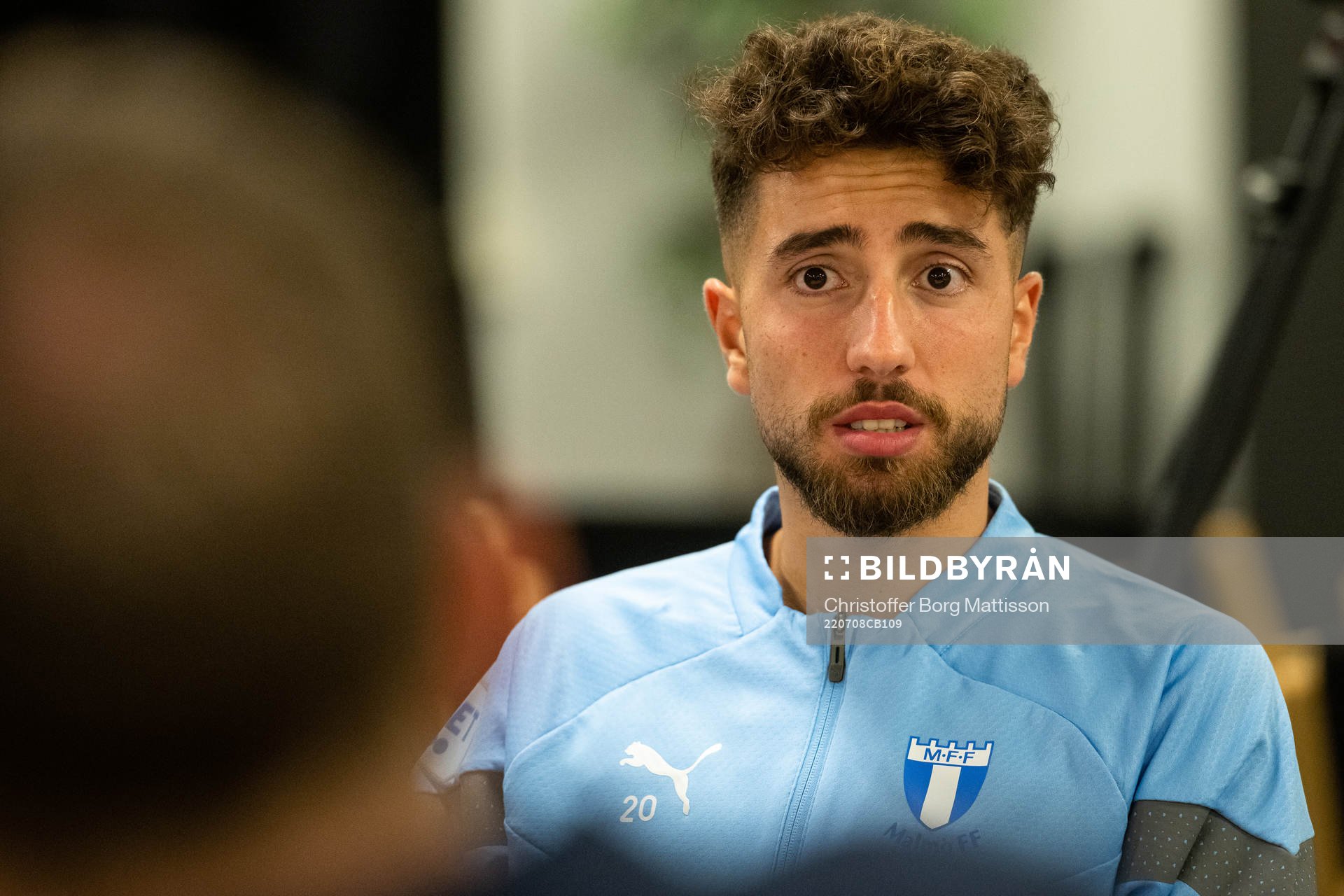 Moustafa Zeidan i samtal med media