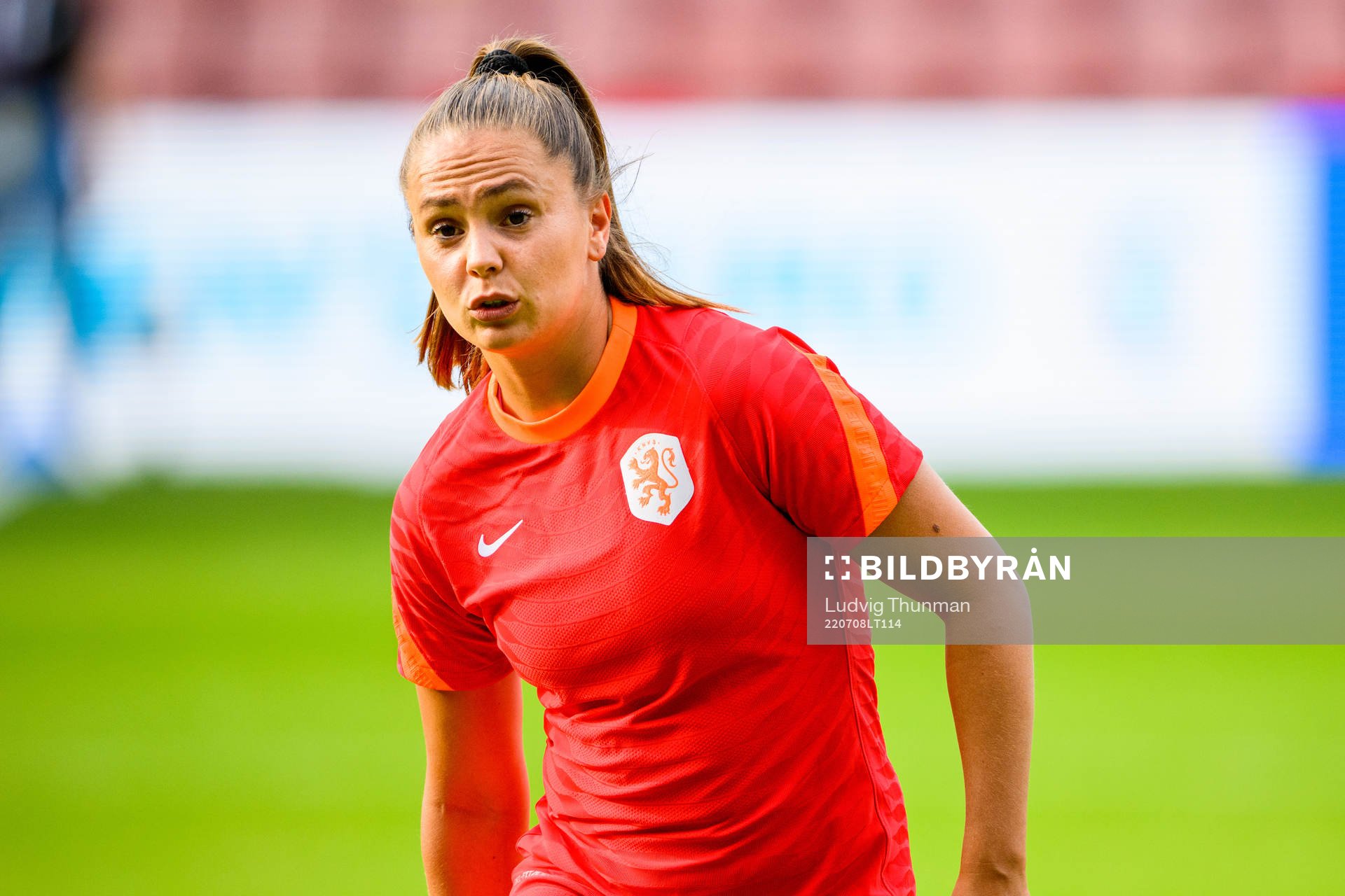 Lieke Martens during a training session with the Holland during the UEFA Women's Euro 2022 Championship on July 8, 2022 in Sheffield.