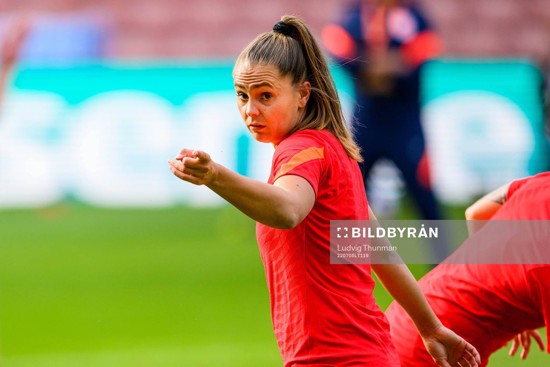 Lieke Martens during a training session with the Holland during the UEFA Women's Euro 2022 Championship on July 8, 2022 in Sheffield.