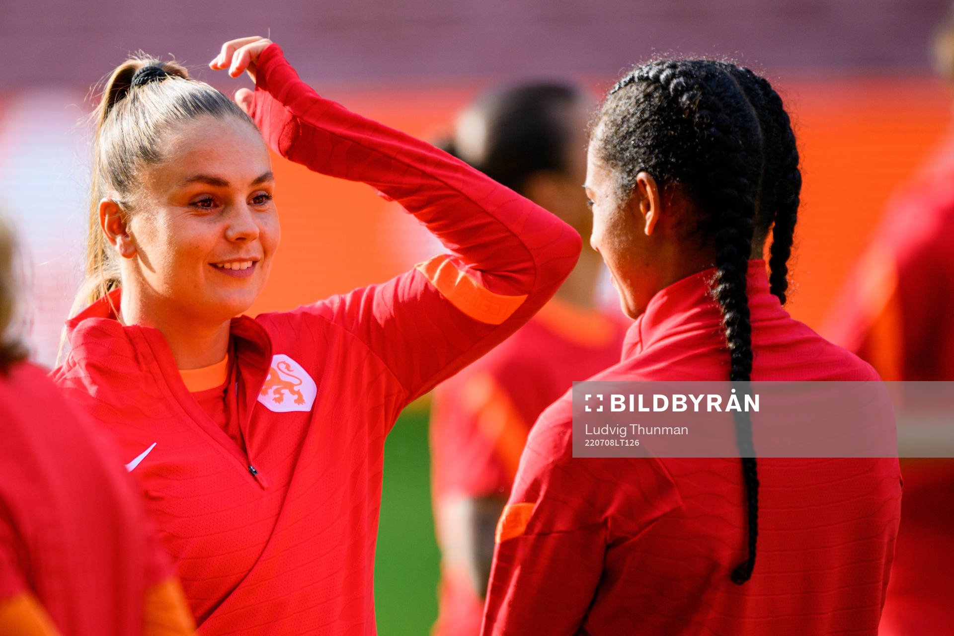 Lieke Martens during a training session with the Holland during the UEFA Women's Euro 2022 Championship on July 8, 2022 in Sheffield.