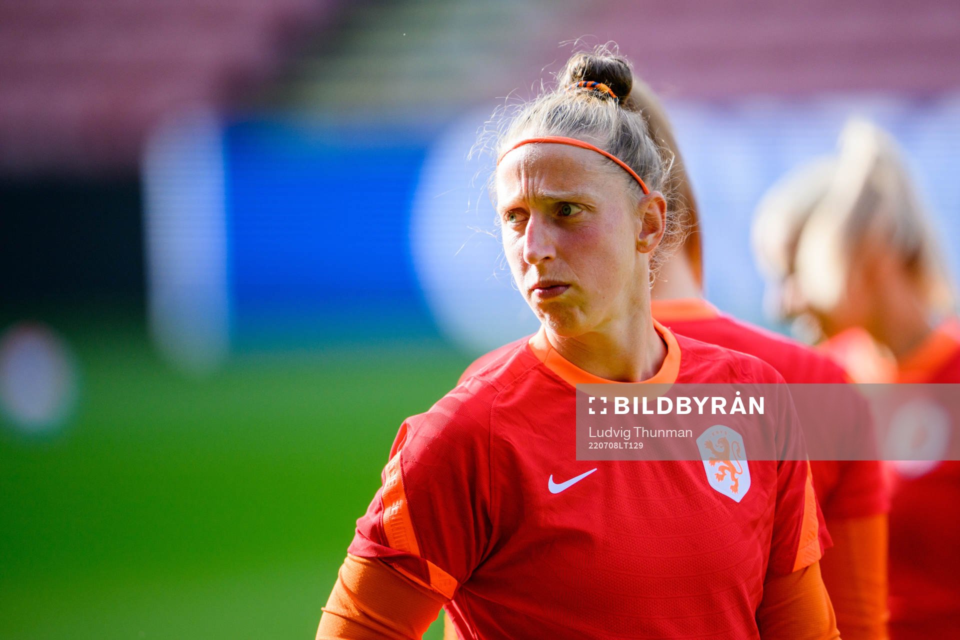 Goalkeeper Sari Van Veenendaal during a training session with the Holland during the UEFA Women's Euro 2022 Championship on July 8, 2022 in Sheffield.