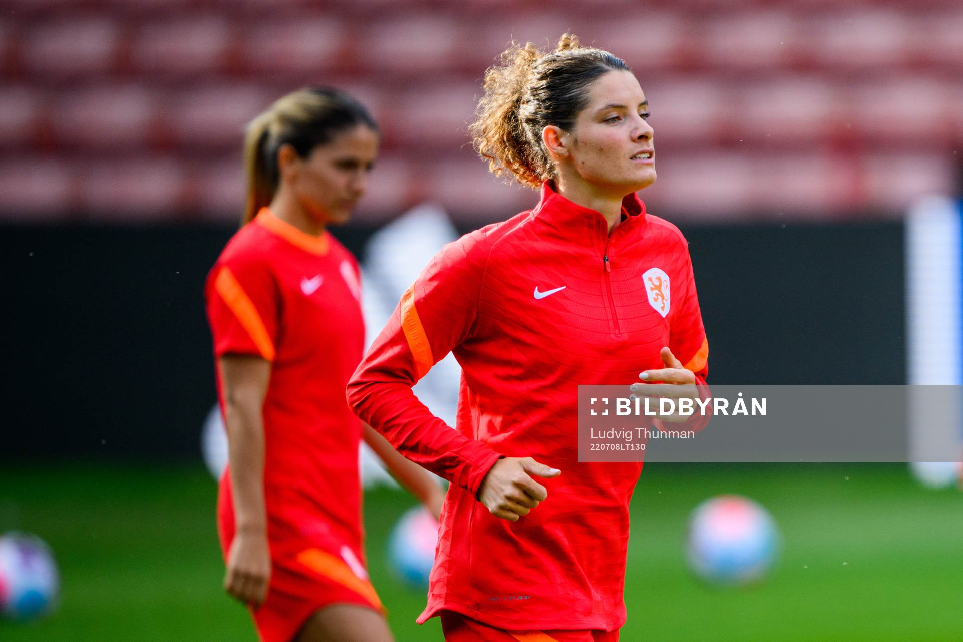 Renate Dominique during a training session with the Holland during the UEFA Women's Euro 2022 Championship on July 8, 2022 in Sheffield.