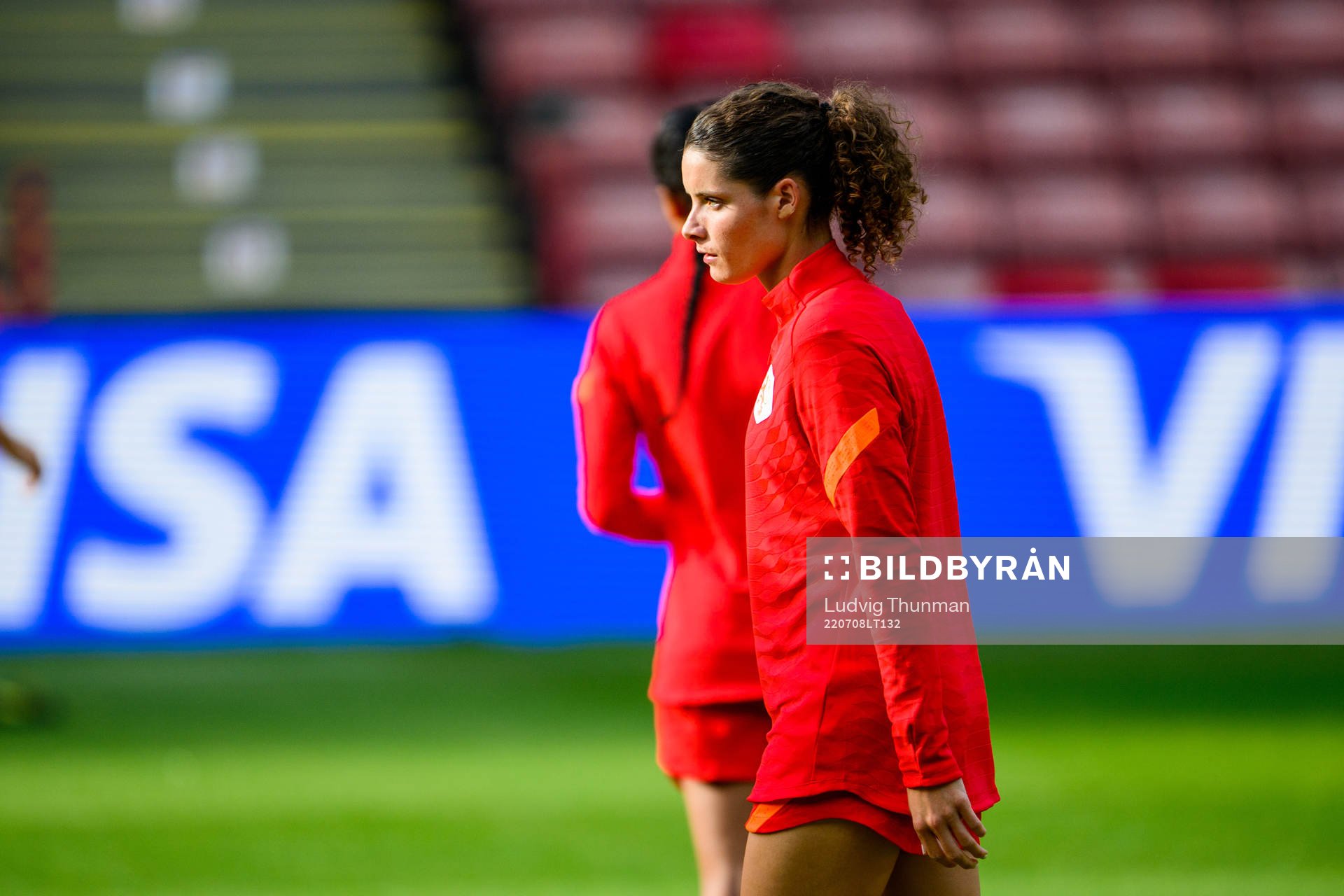 Renate Dominique during a training session with the Holland during the UEFA Women's Euro 2022 Championship on July 8, 2022 in Sheffield.