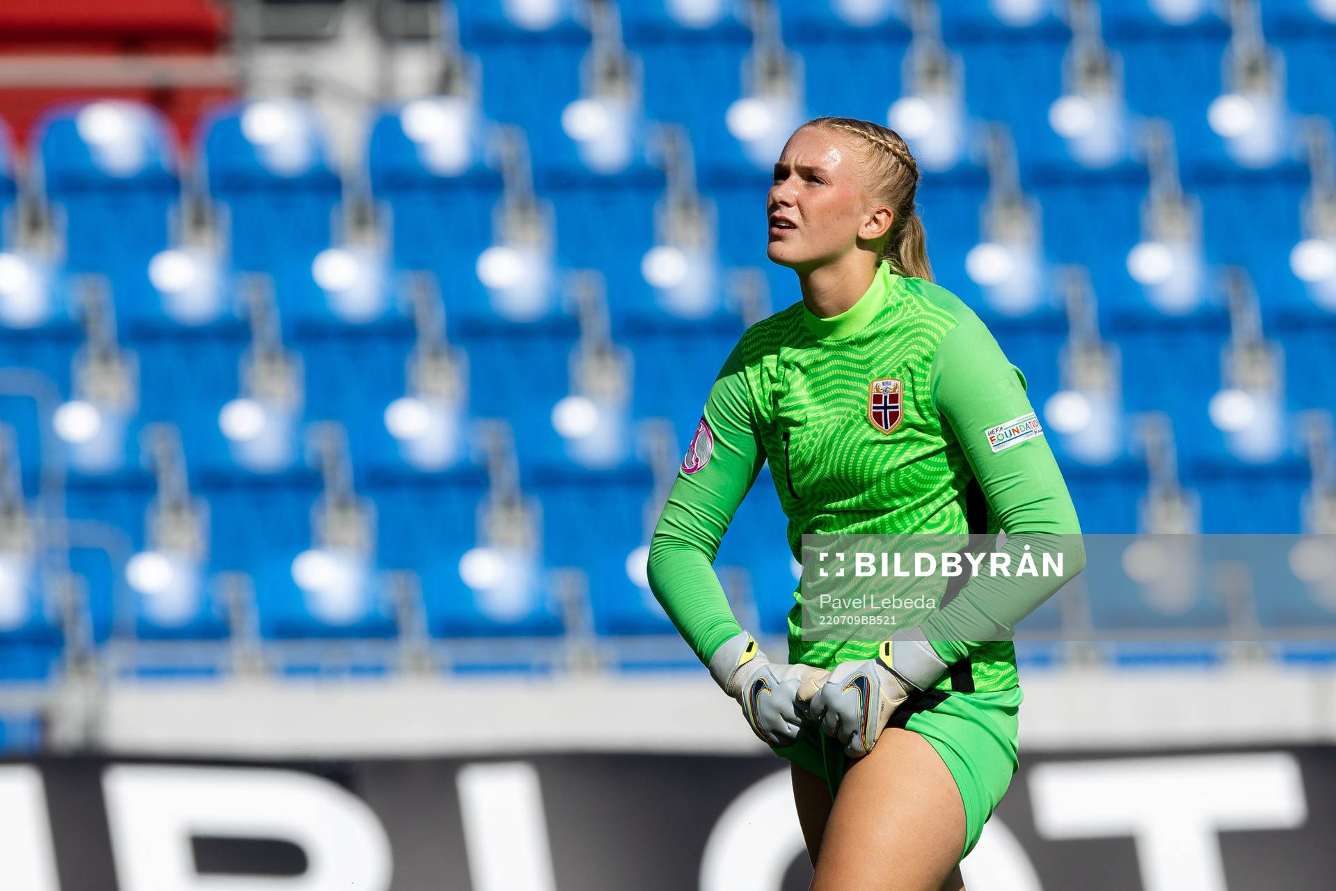 Goalkeeper Selma Panengstuen of Norway looks dejected