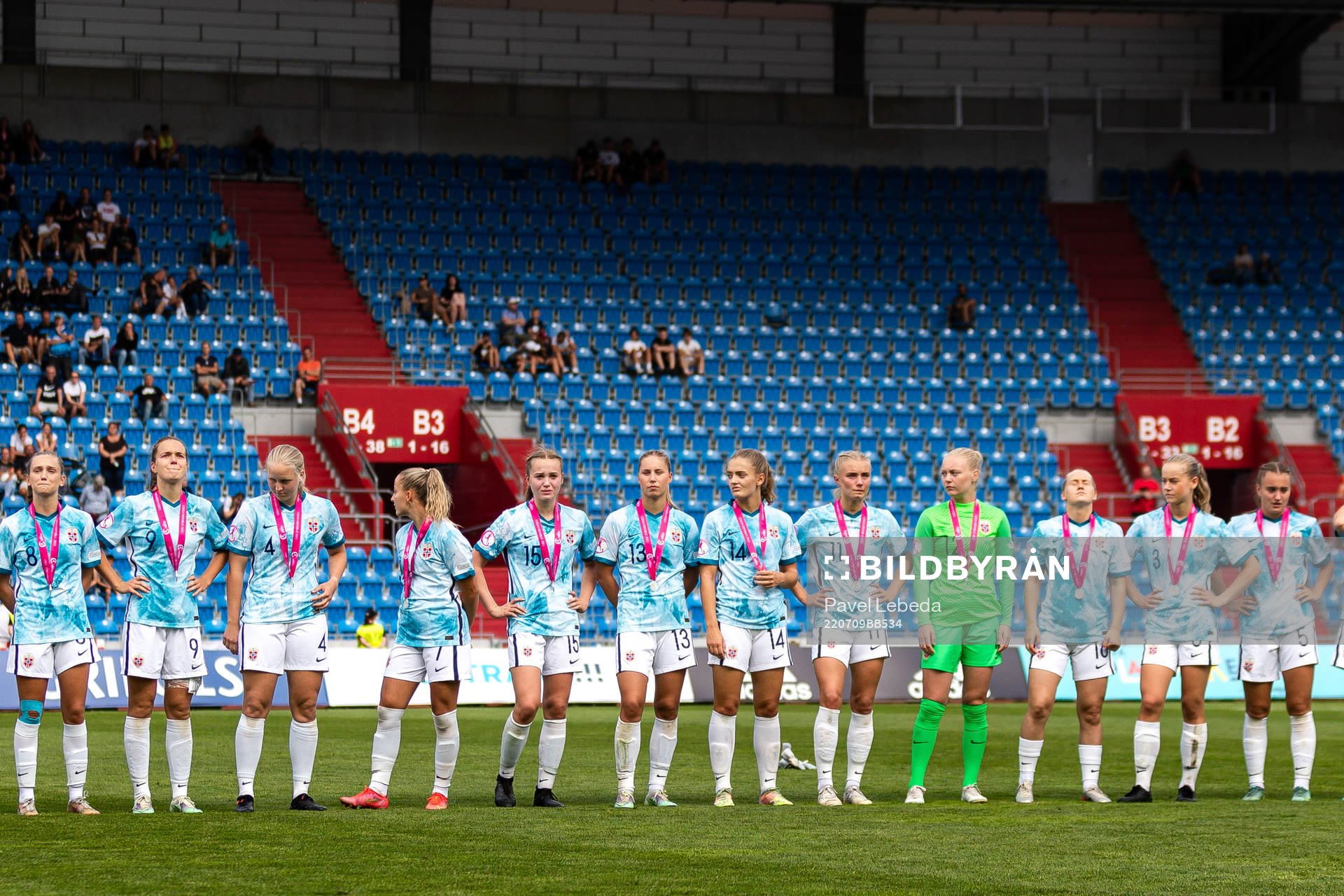 Players of Norway look dejected