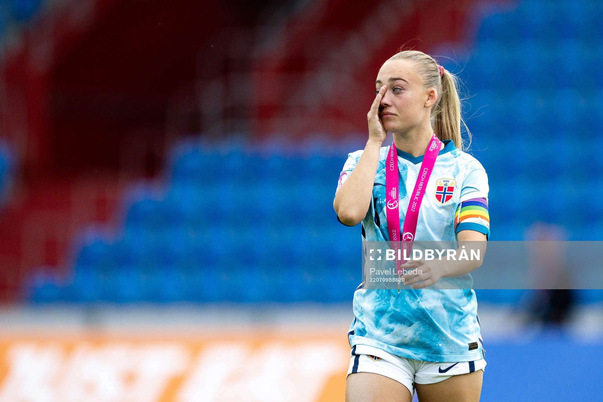 Julie Jorde of Norway looks dejected
