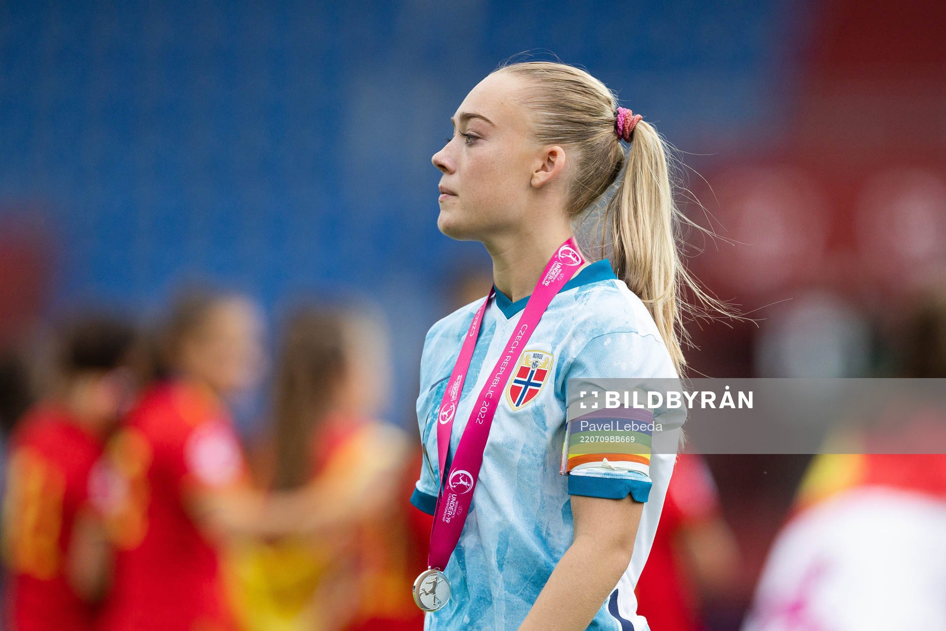 Julie Jorde of Norway looks dejected