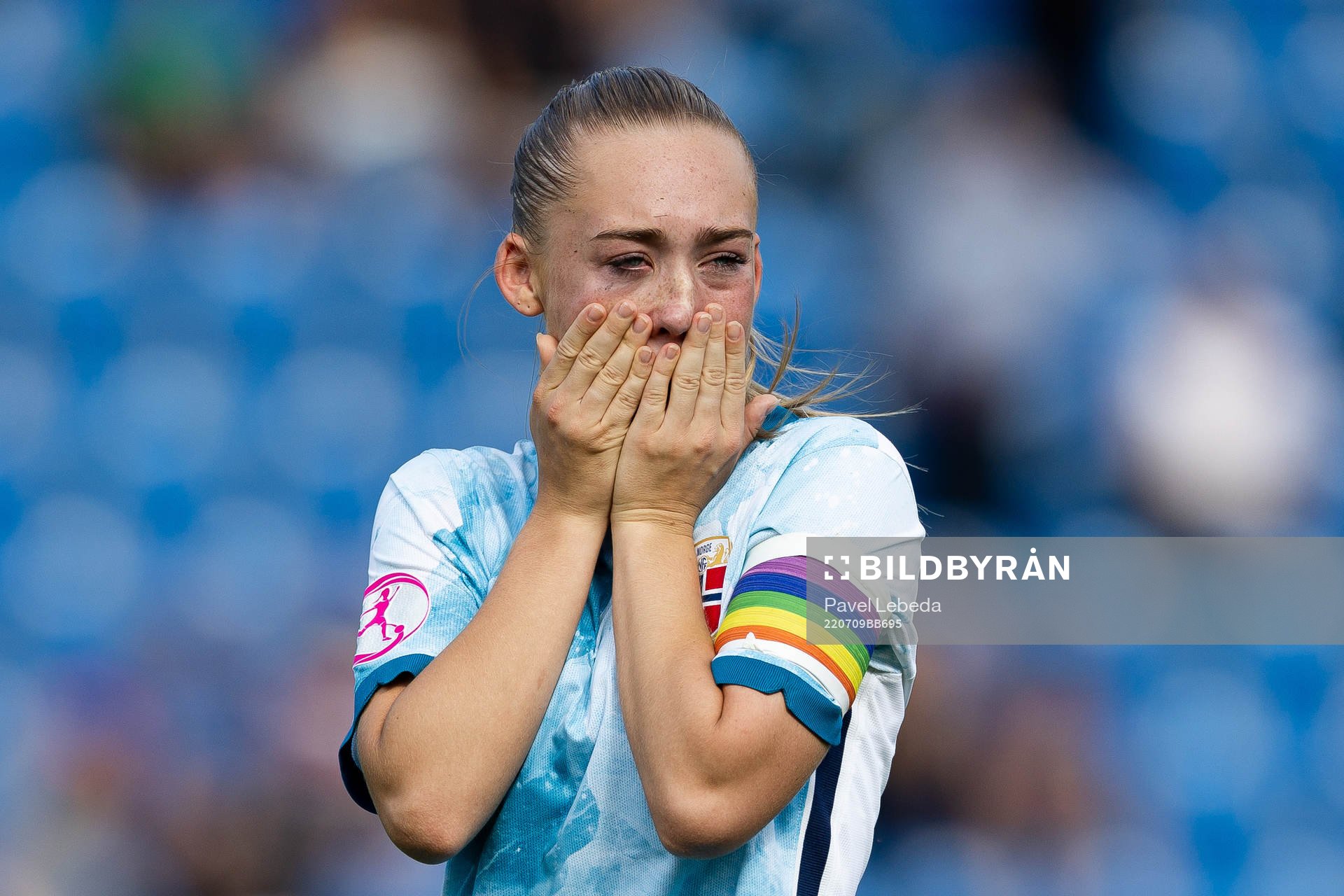 Julie Jorde of Norway looks dejected