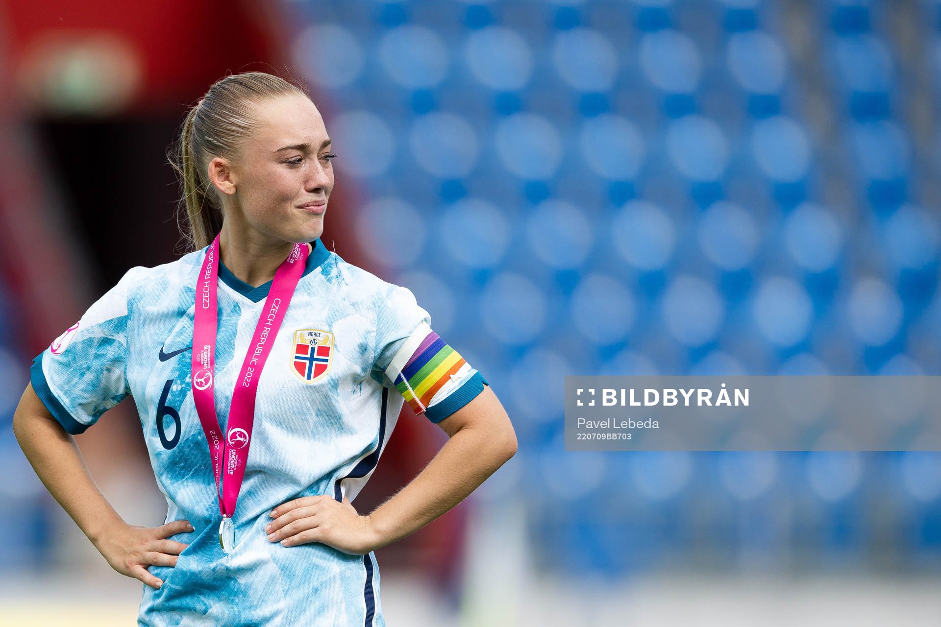 Julie Jorde of Norway looks dejected