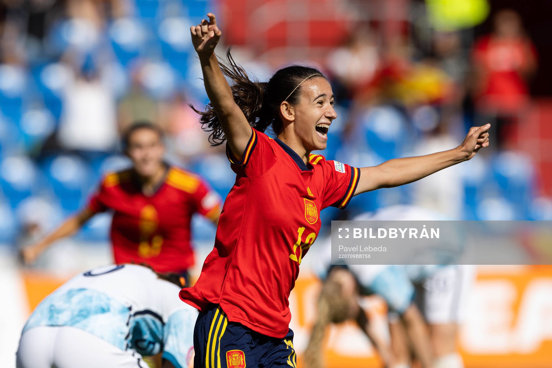 Julia Bartel of Spain celebrates the 2-1 goal