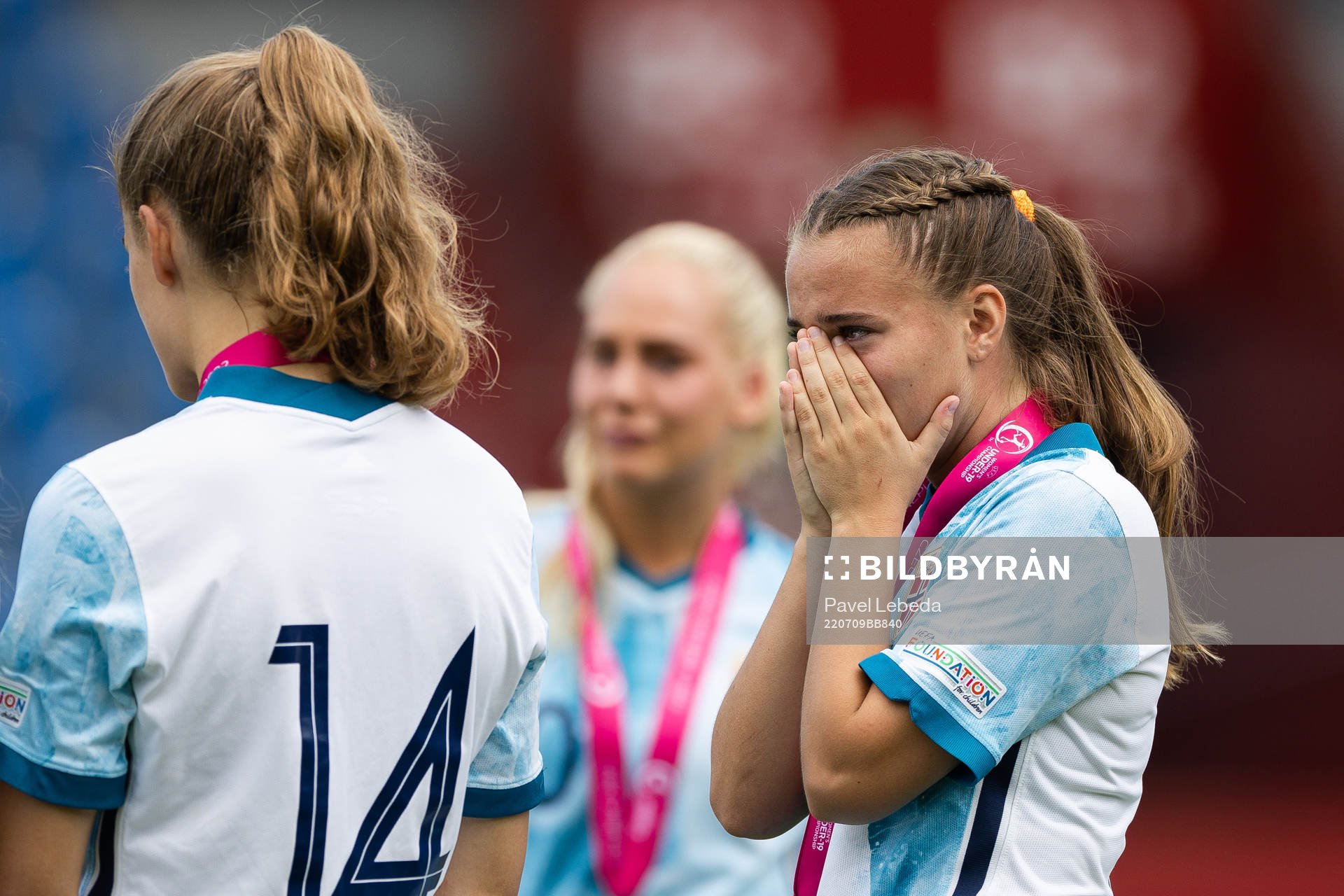 Selma Løvås of Norway looks dejected