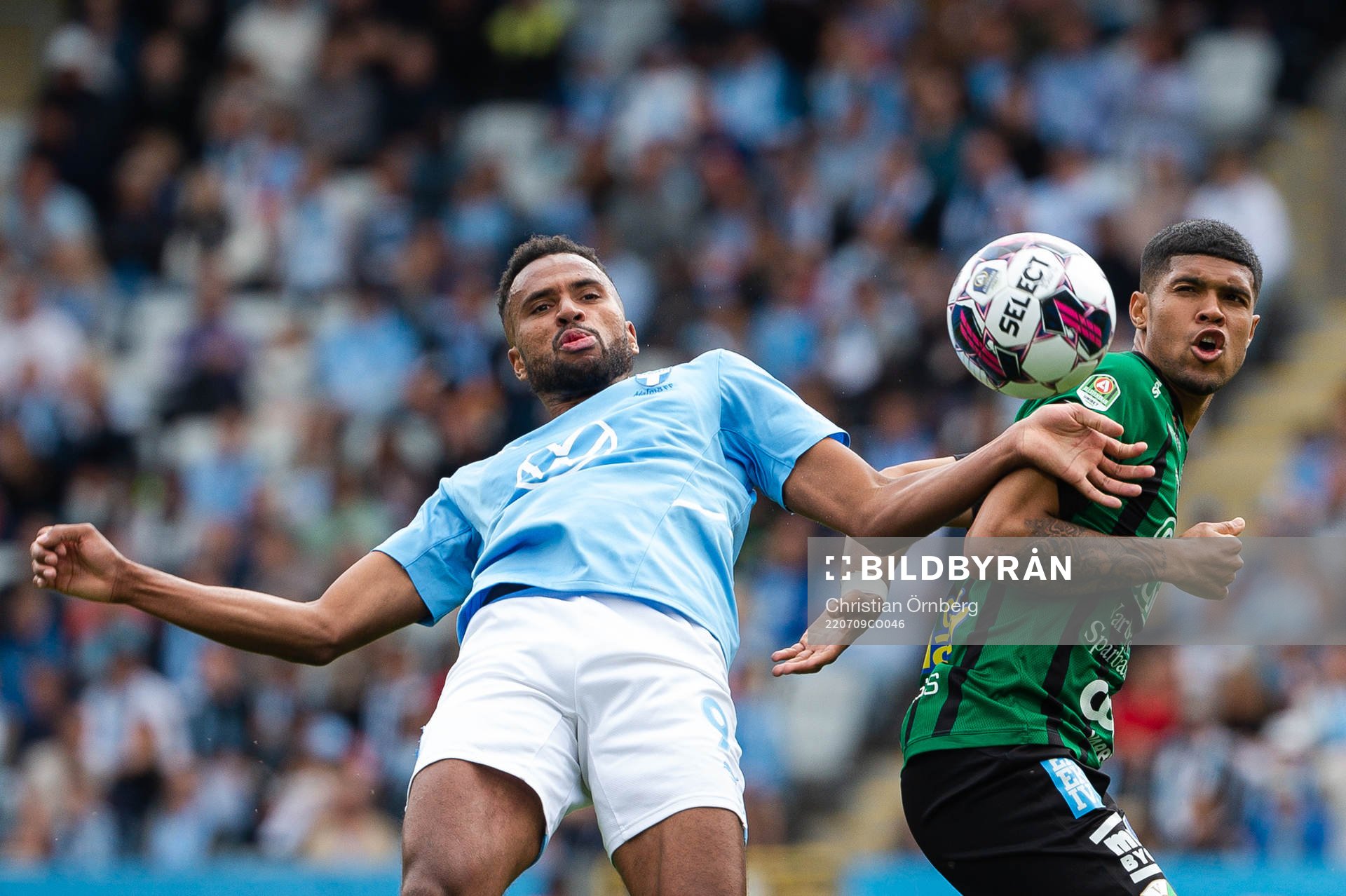 Malmö FFs Isaac Kiese Thelin och Varbergs Luke Le Roux
