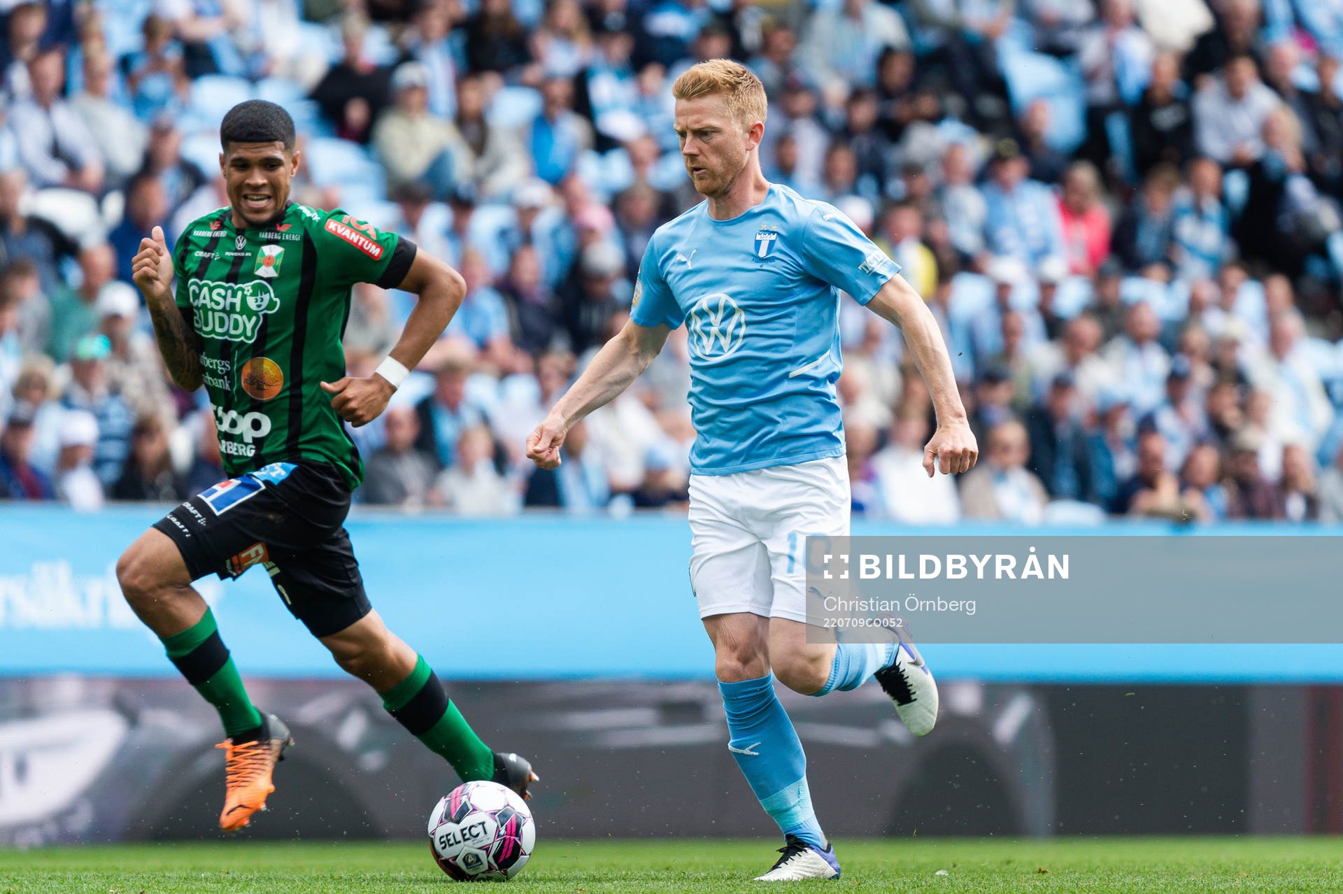 Varbergs Luke Le Roux och Malmö FFs Anders Christiansen
