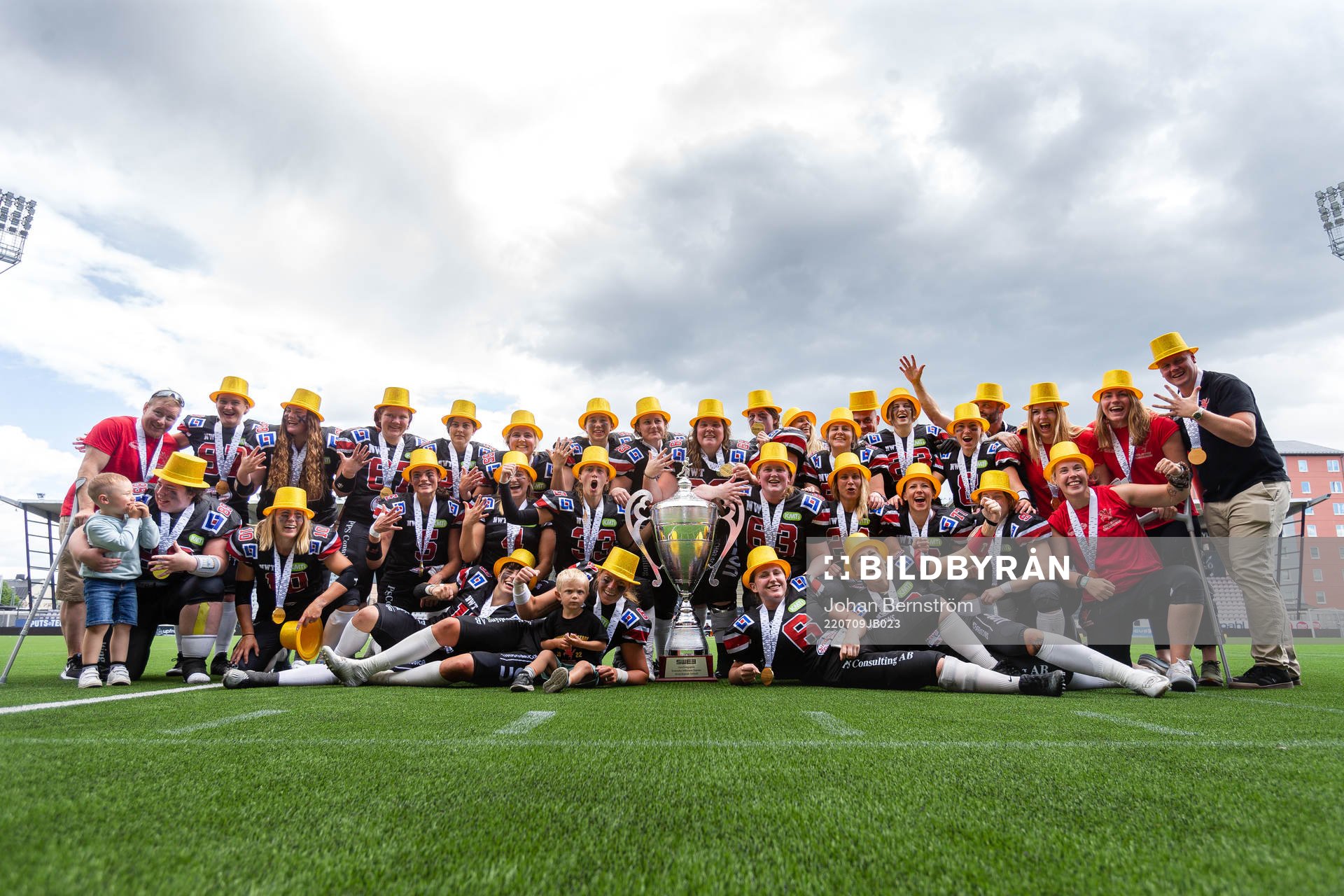 Carlstad Crusaders spelare jublar