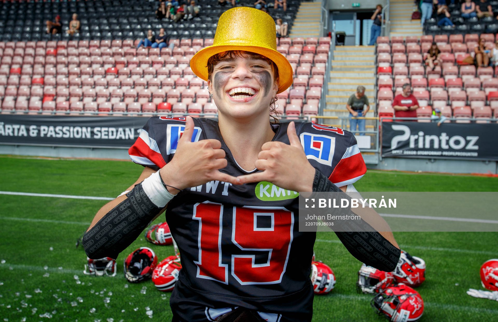 Carlstad Crusaders Olga Sotillo jublar