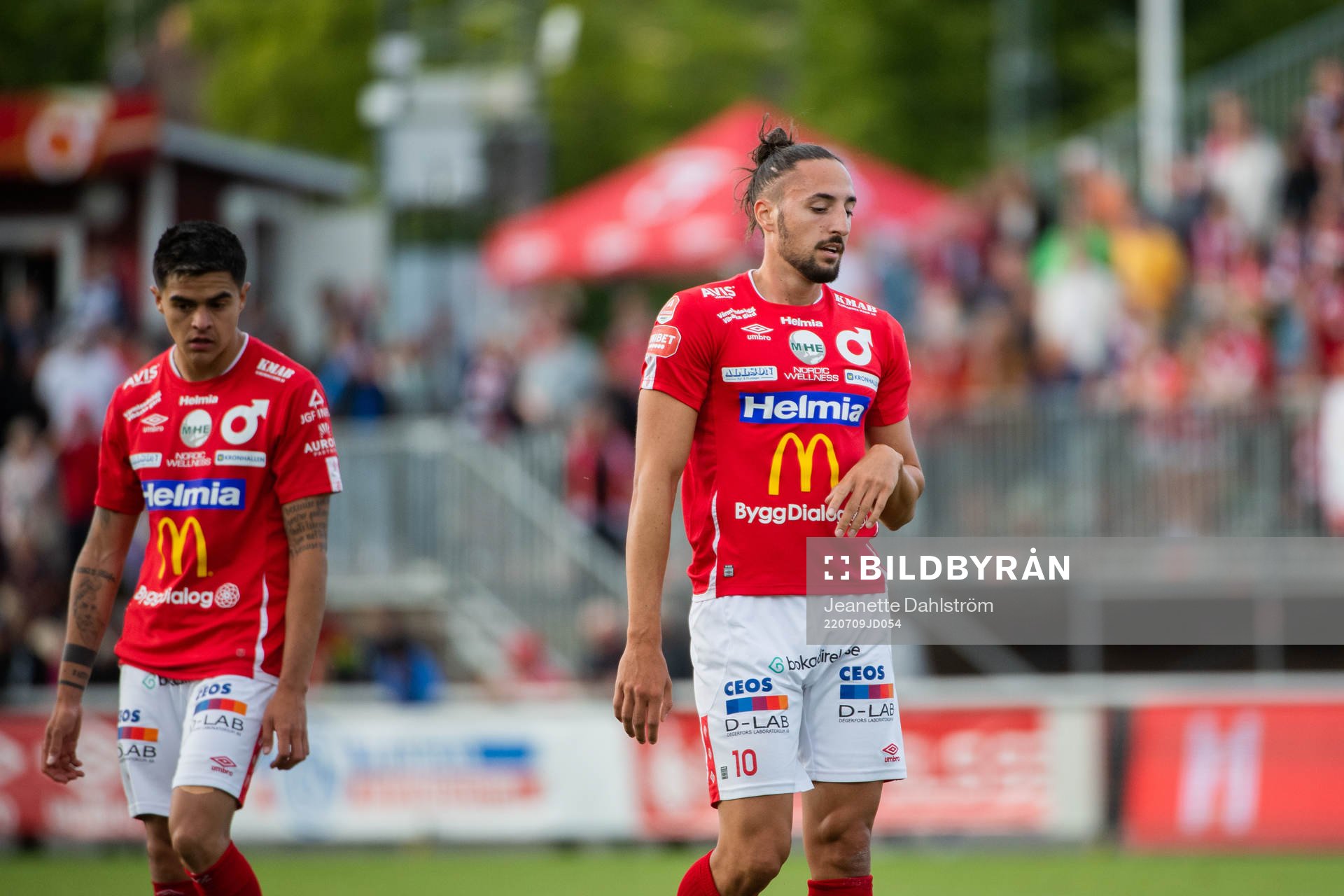 Degerfors Diego Campos och Dijan Vukojević deppar