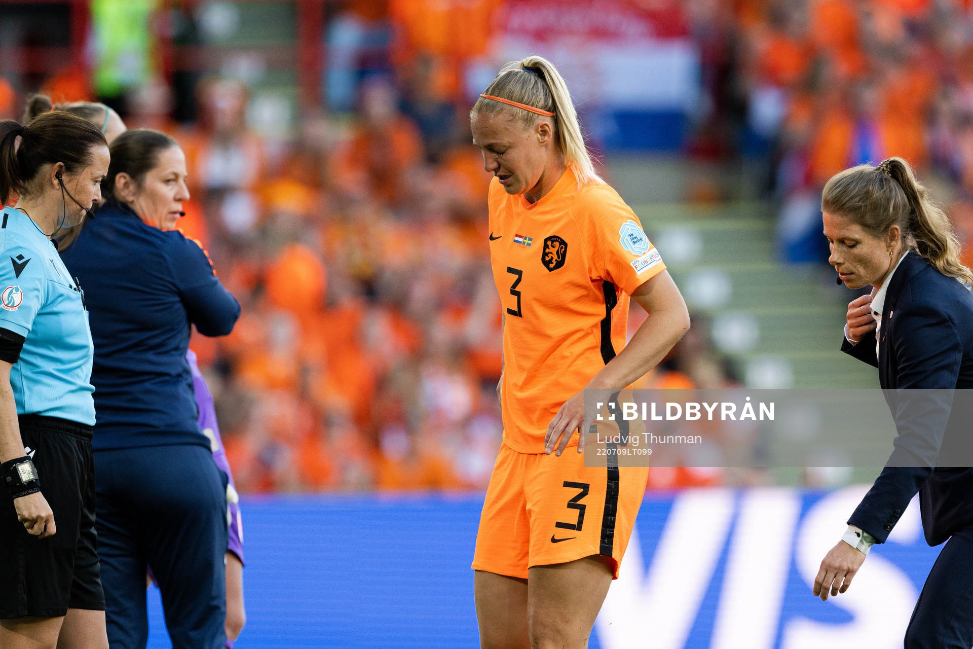 Stefanie Van Der Gragt  of Netherlands in pain