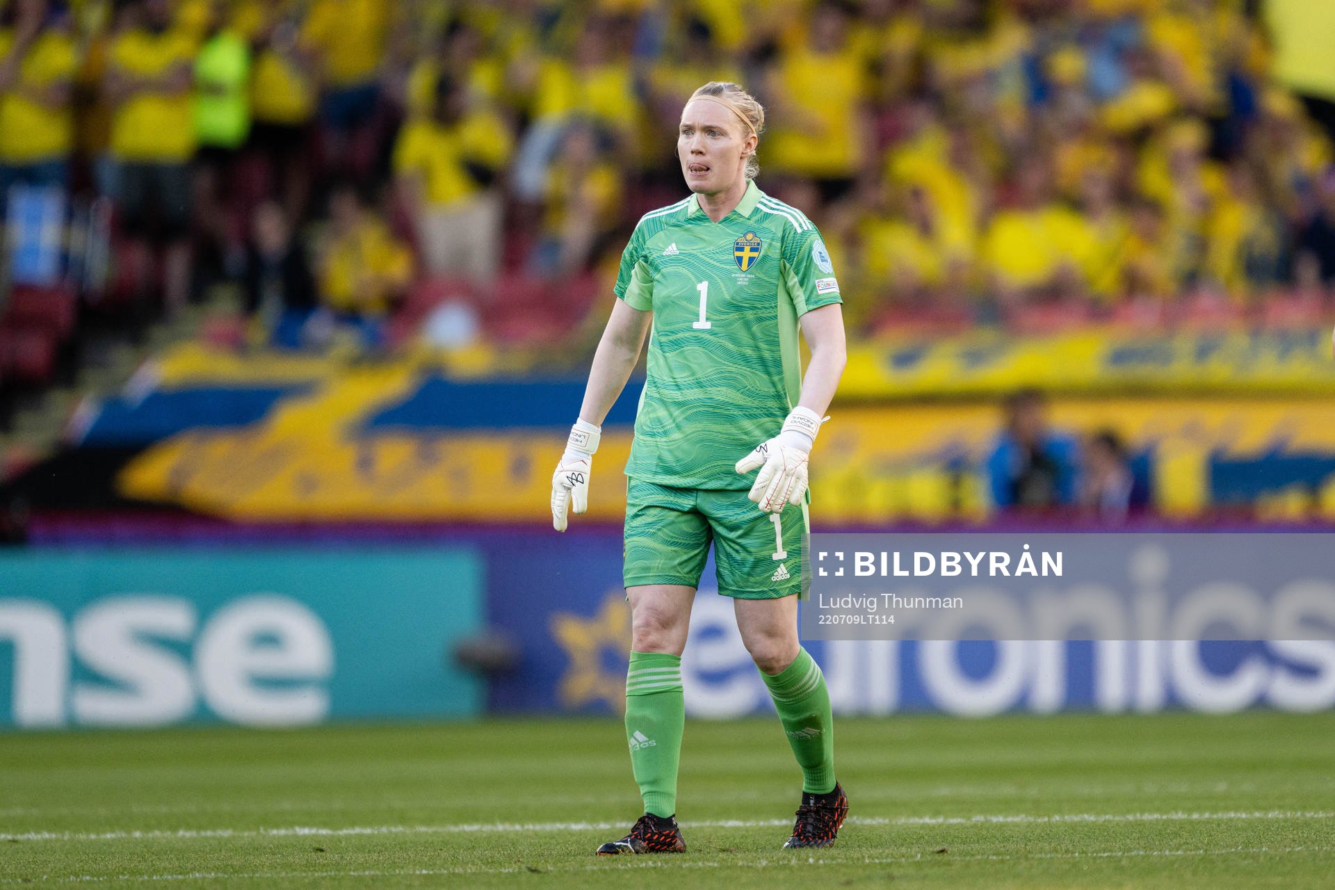 Goalkeeper Hedvig Lindahl of Sweden