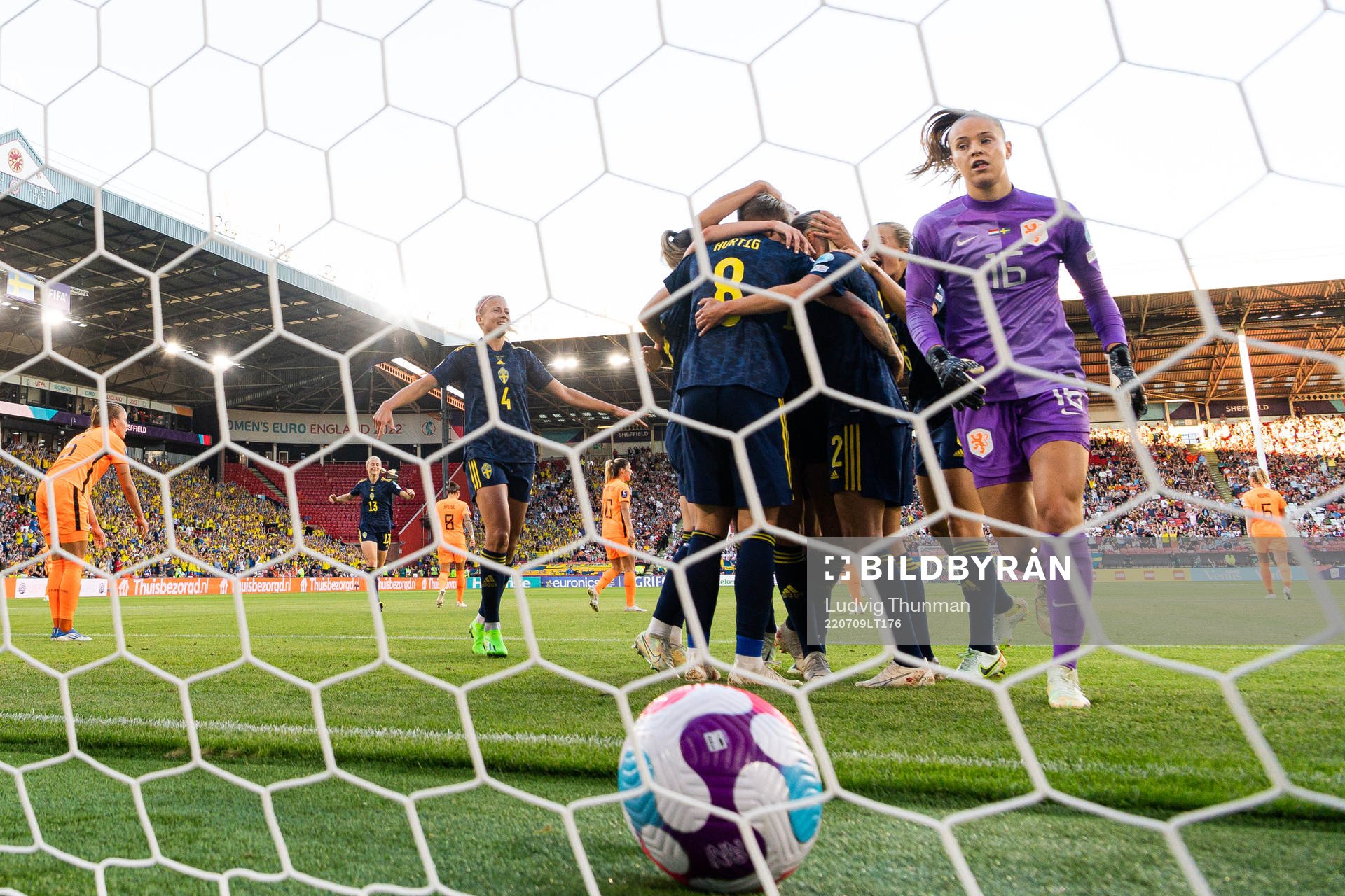 Goalkeeper Daphne Van Domselaar of Netherlands looks