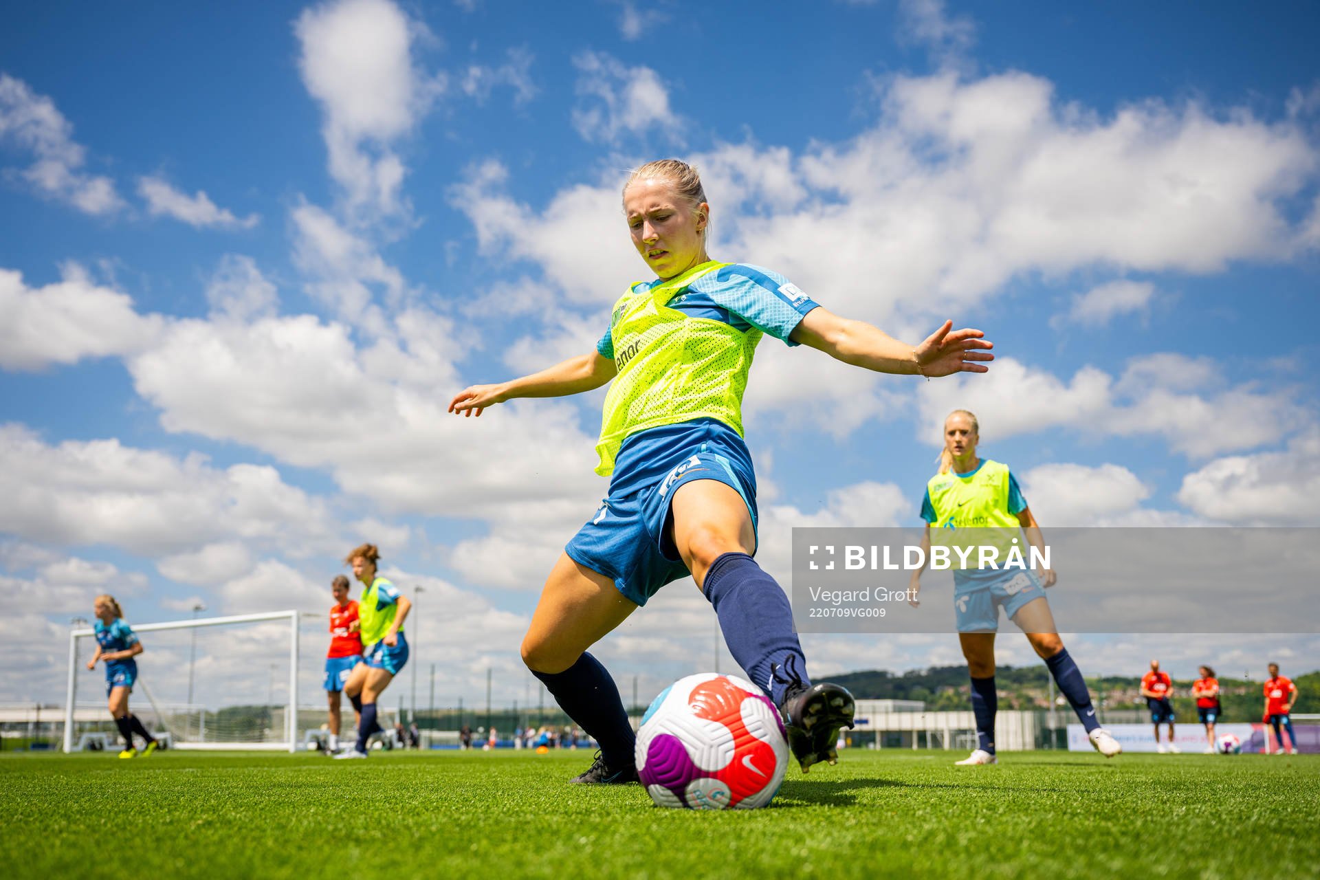 Thea Bjelde of the Norwegian national football team at a