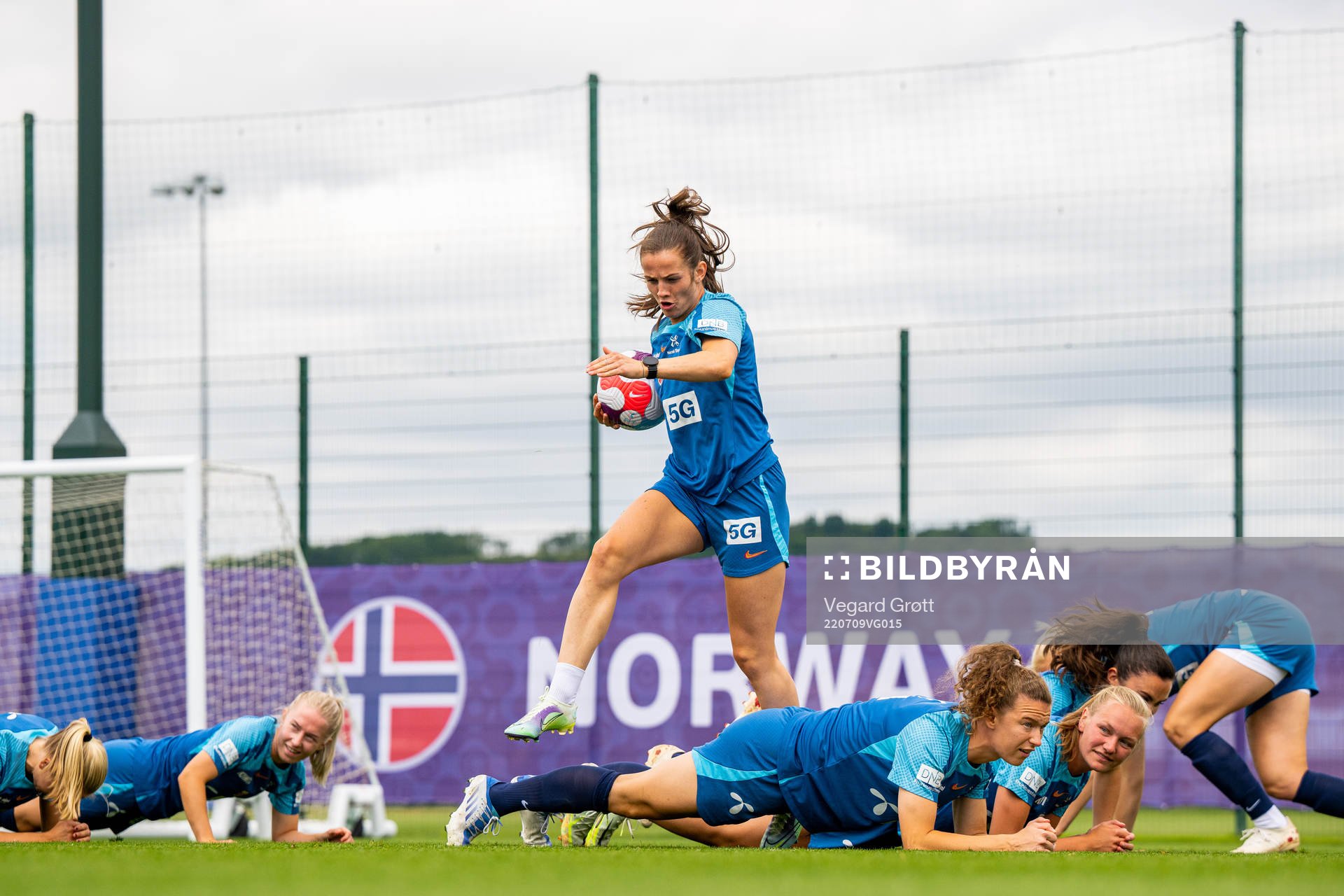 Tuva Hansen of the Norwegian national football team at a