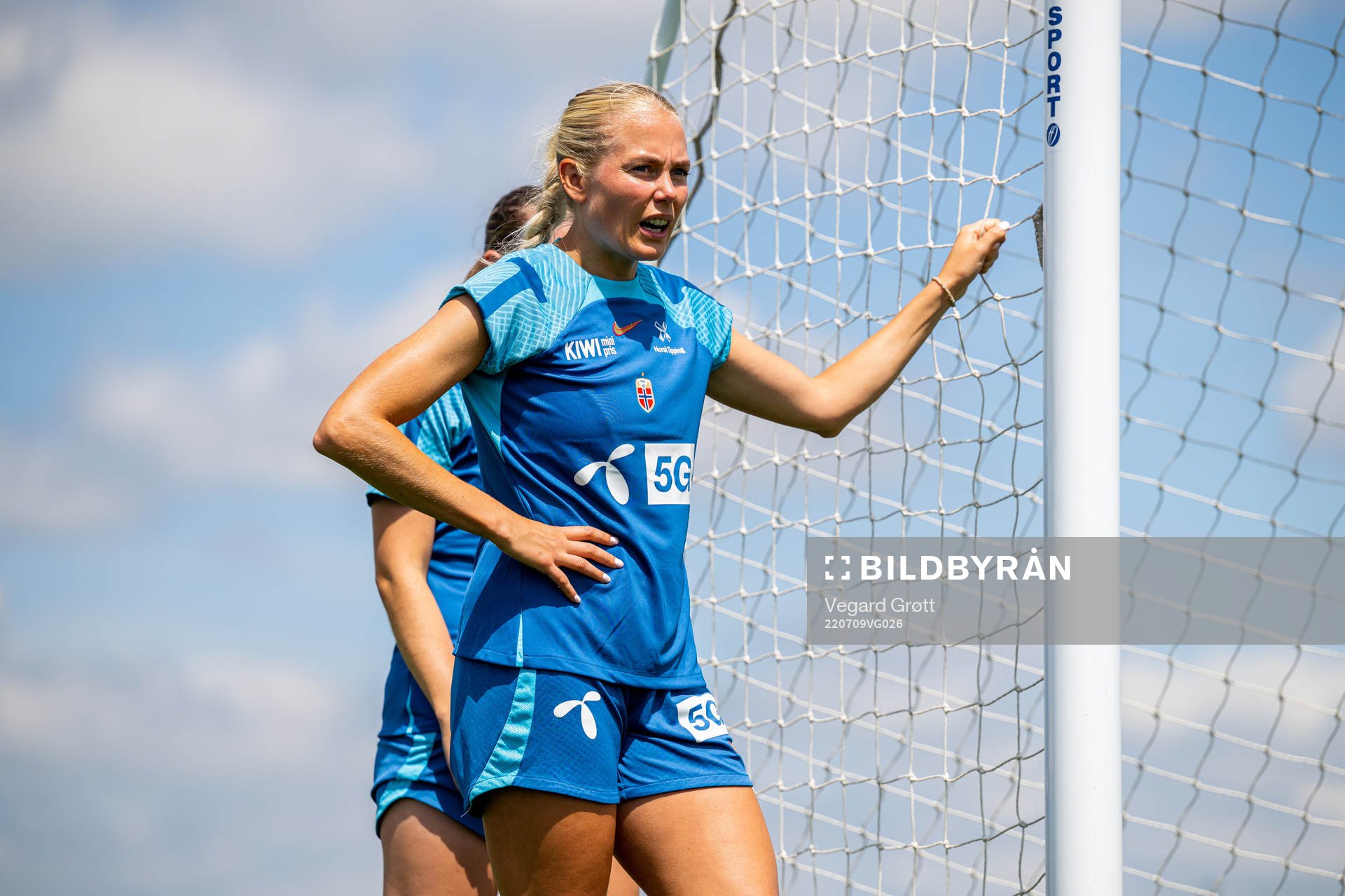 Guro Bergsvand of the Norwegian national football team at a