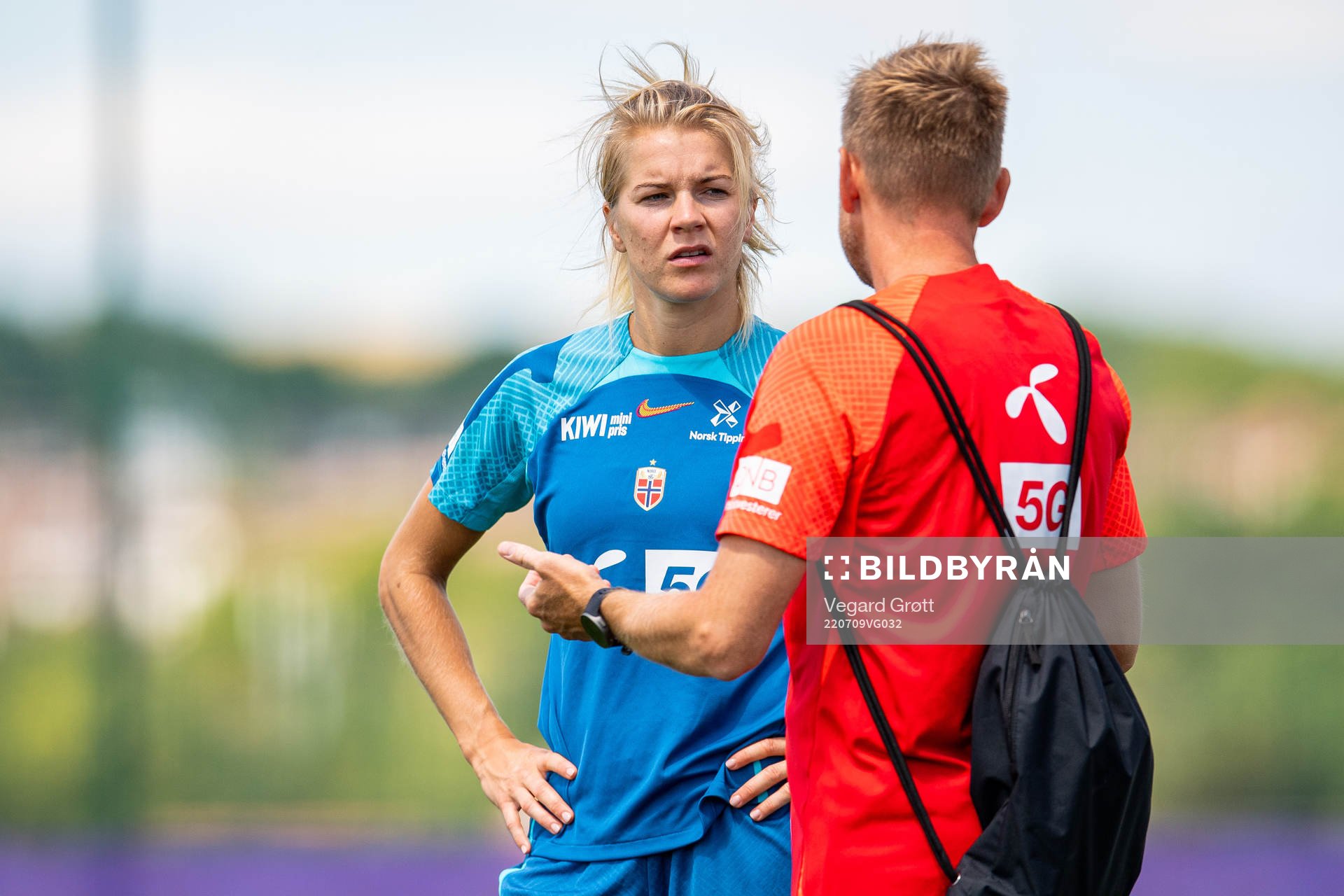 Ada Hegerberg and Martin Sjögren, head coach of the