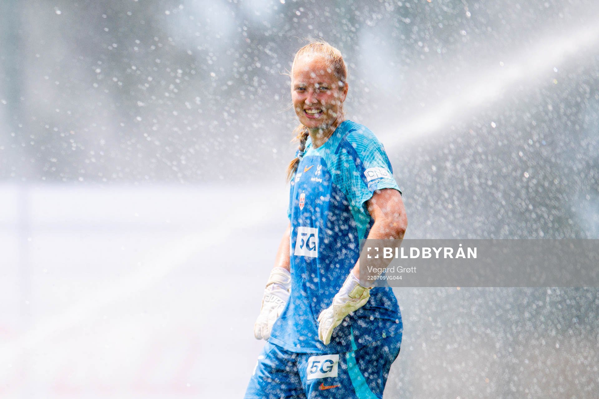 Goalkeeper Aurora Mikalsen of the Norwegian national
