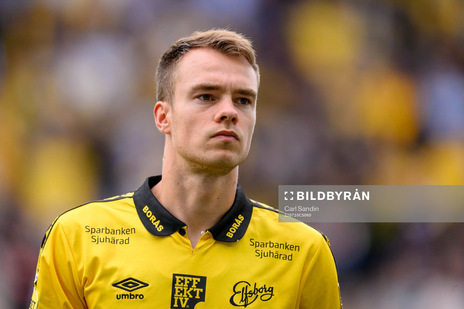 Elfsborgs Leo Väisänen vid lineup innan fotbollsmatchen i