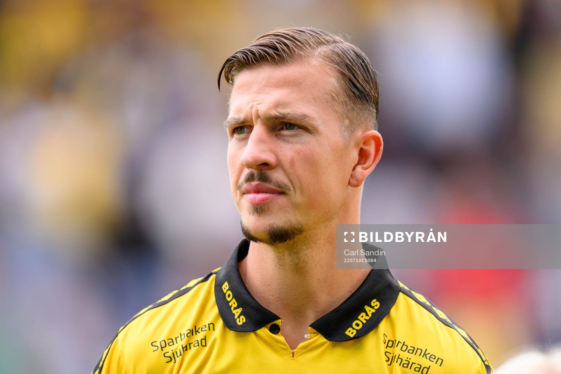 Elfsborgs Simon Olsson vid lineup innan fotbollsmatchen i Allsvenskan mellan Elfsborg och AIK den 10 juli 2022 i Borås. 