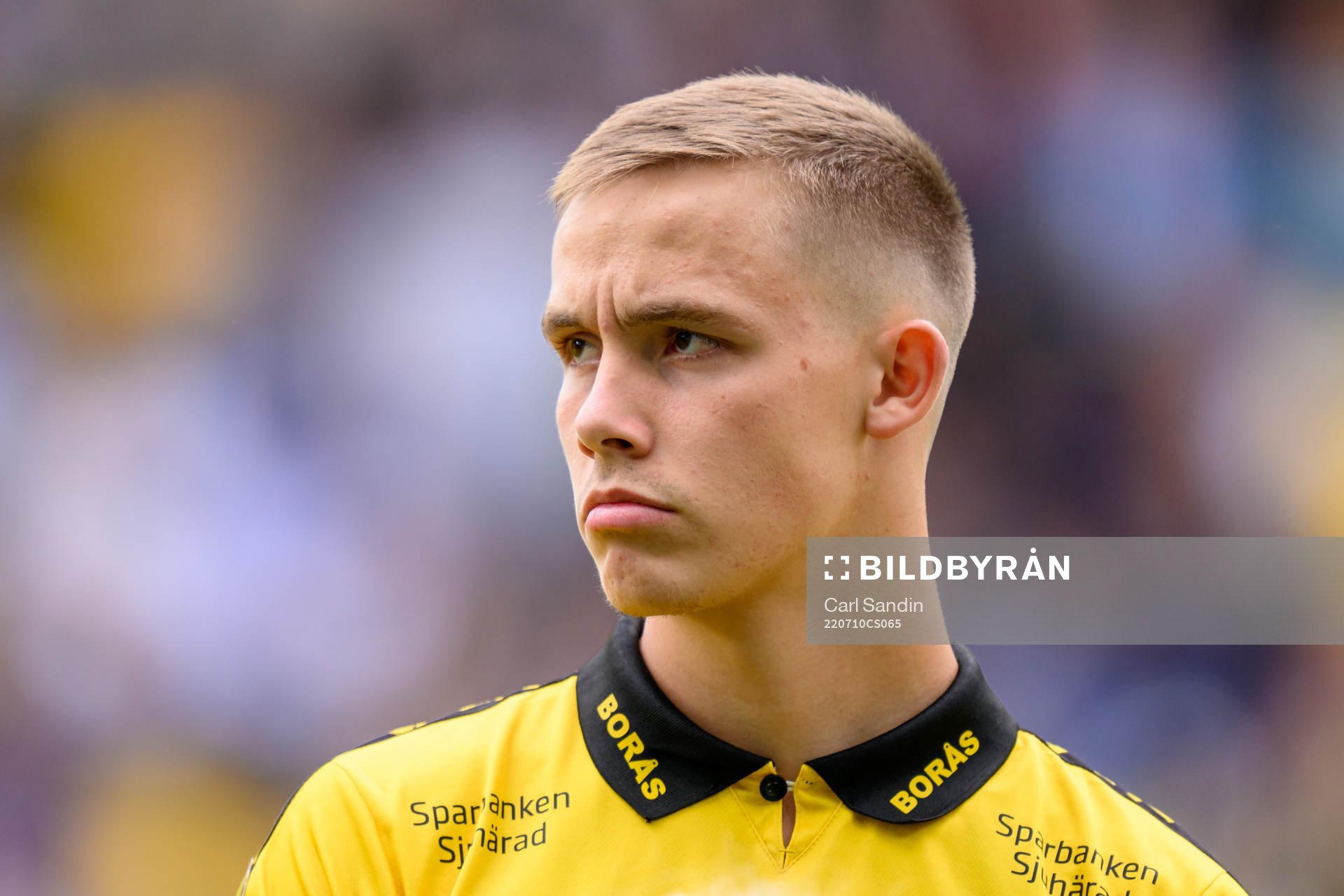 Elfsborgs Jacob Ondrejka vid lineup innan fotbollsmatchen i